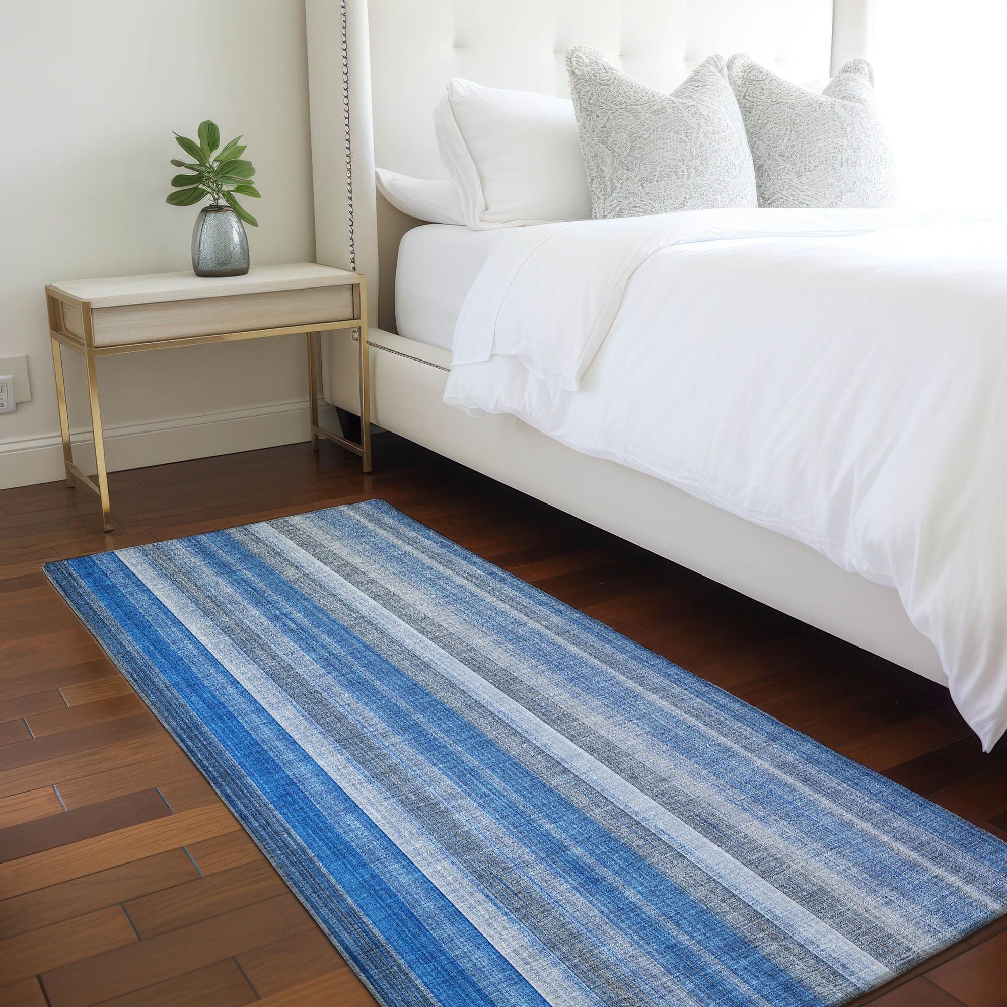 Machine Made ACN543 Blue Rugs