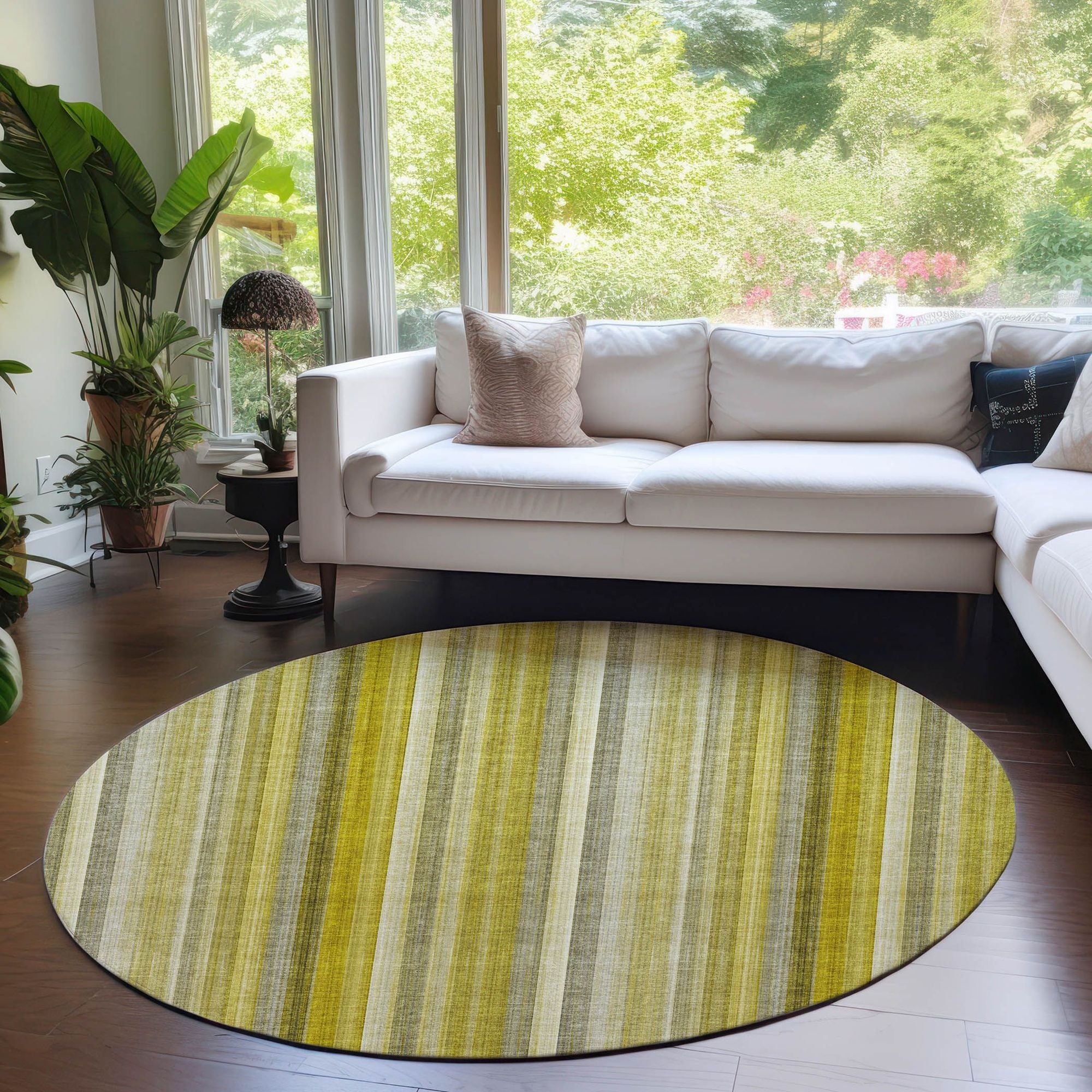 Machine Made ACN543 Gold Rugs
