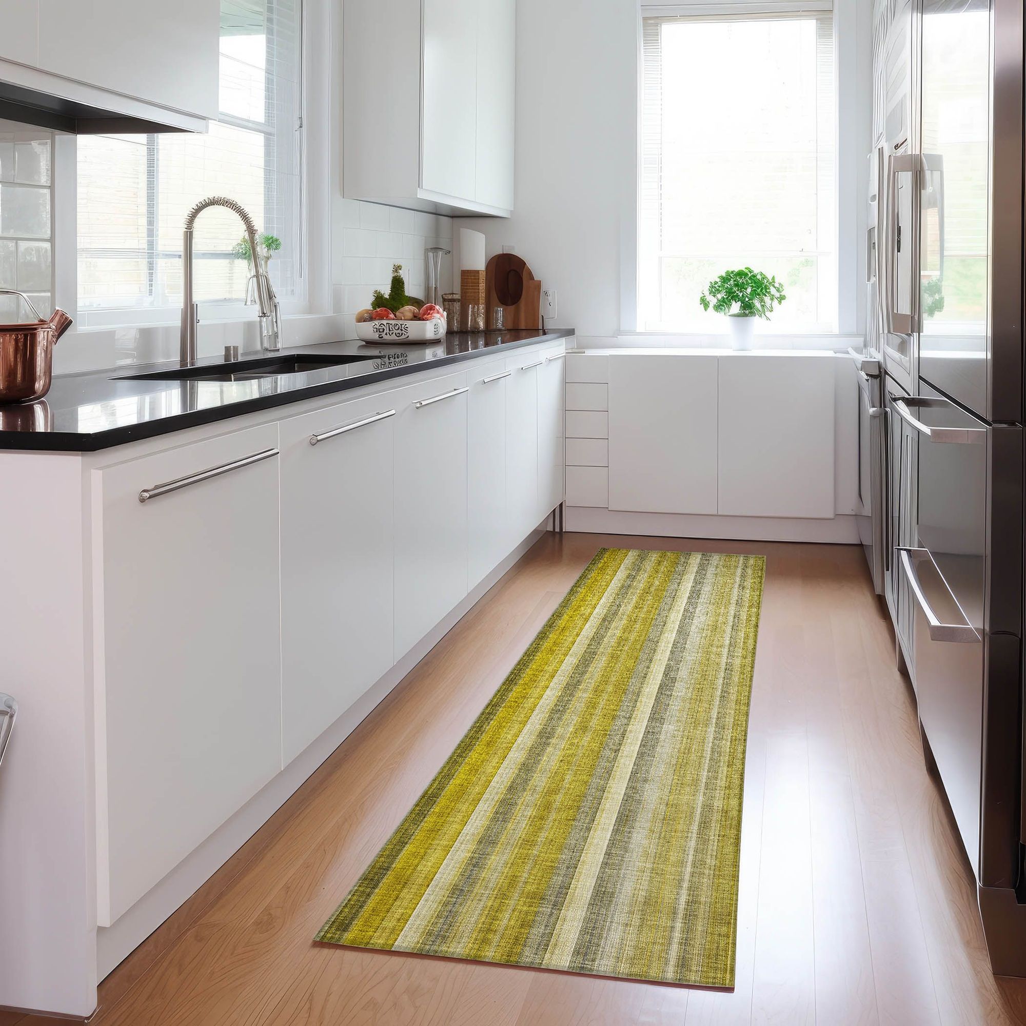 Machine Made ACN543 Gold Rugs