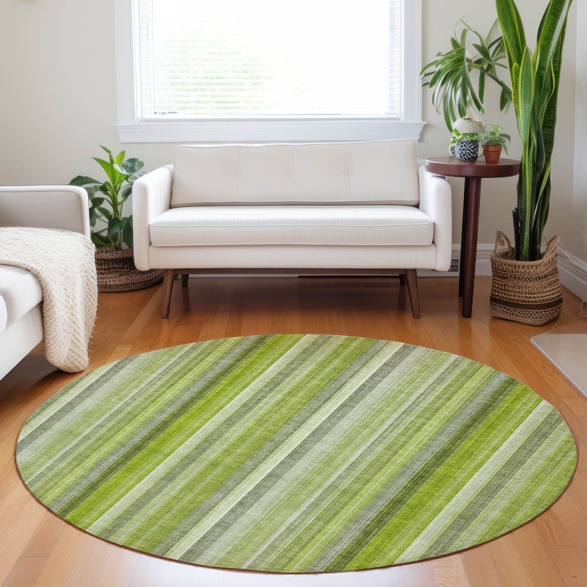 Machine Made ACN543 Green Rugs
