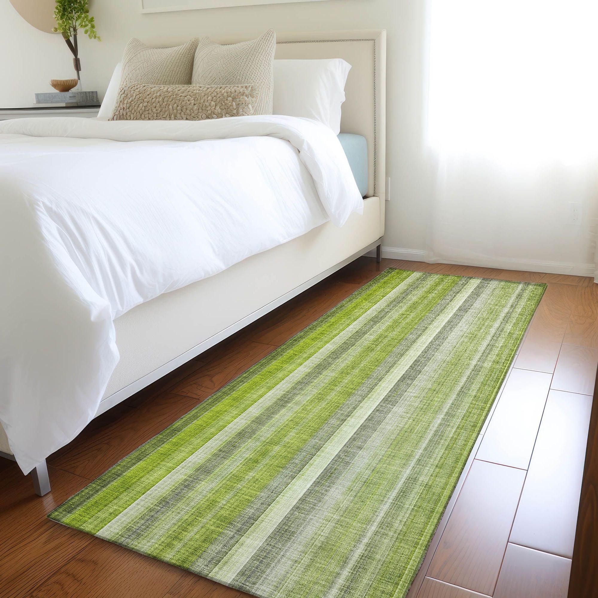 Machine Made ACN543 Green Rugs
