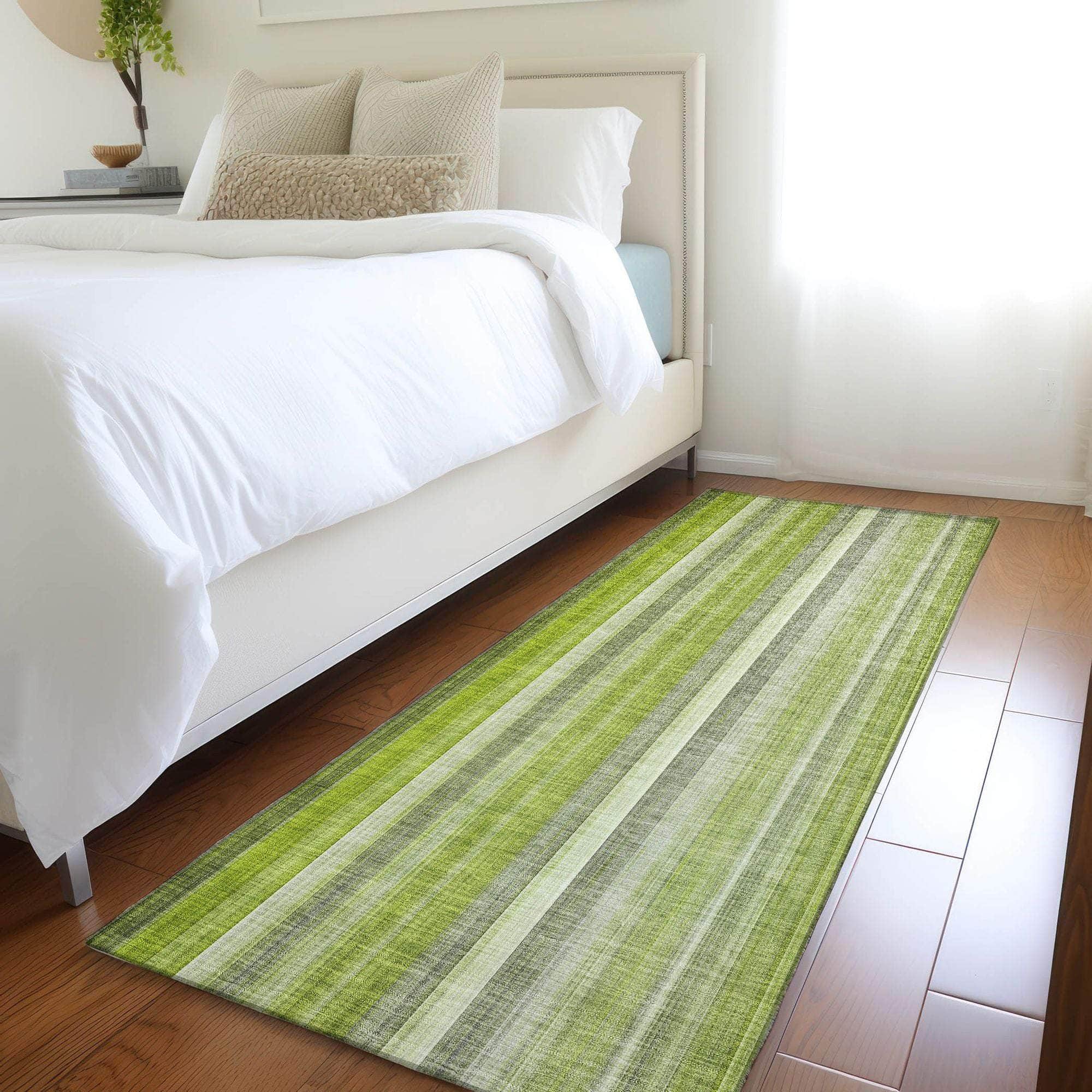 Machine Made ACN543 Green Rugs