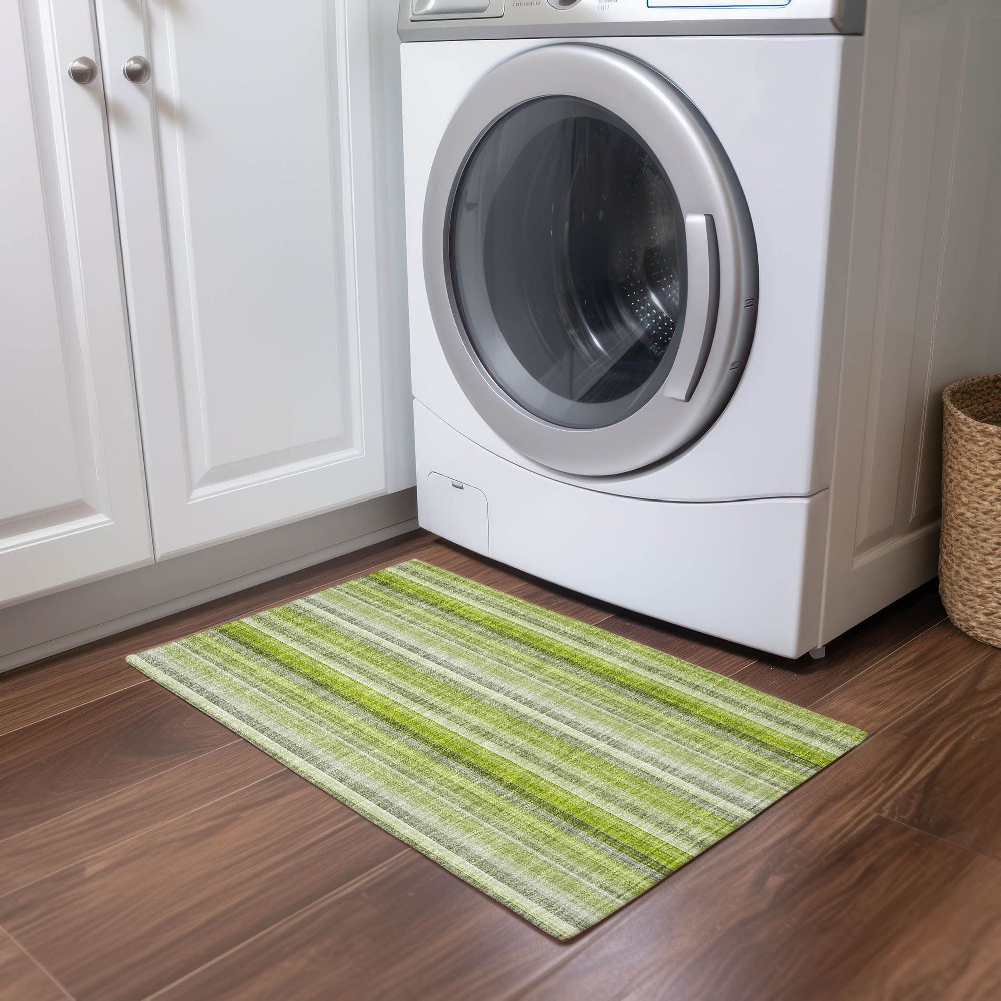 Machine Made ACN543 Green Rugs