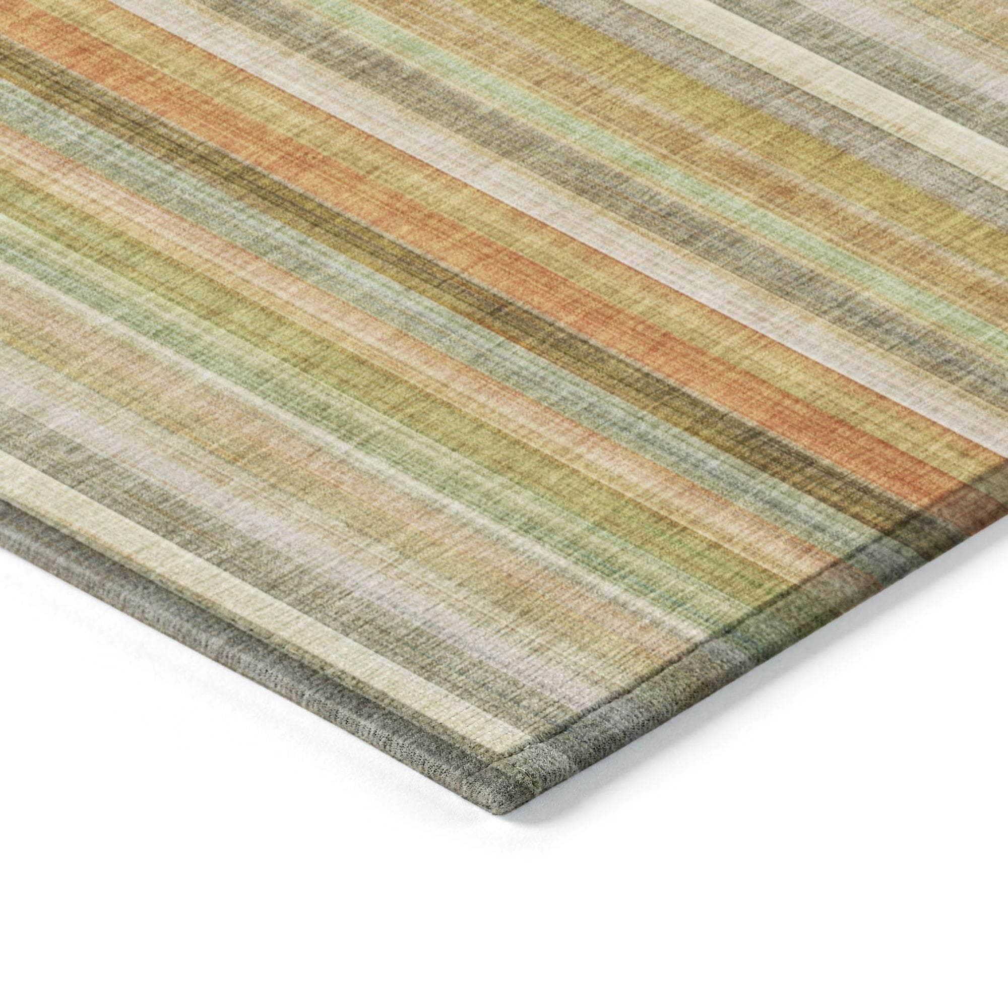 Machine Made ACN543 Khaki Brown Rugs