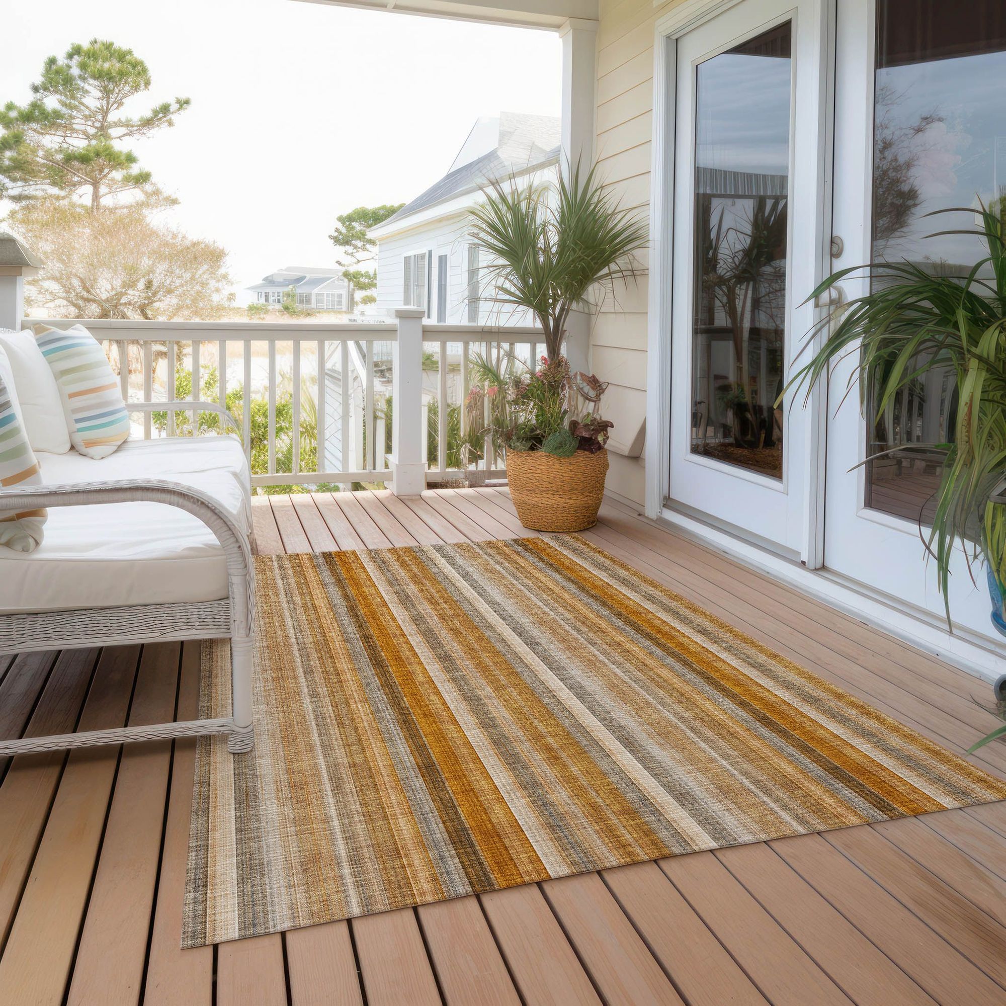 Machine Made ACN543 Paprika Orange Rugs