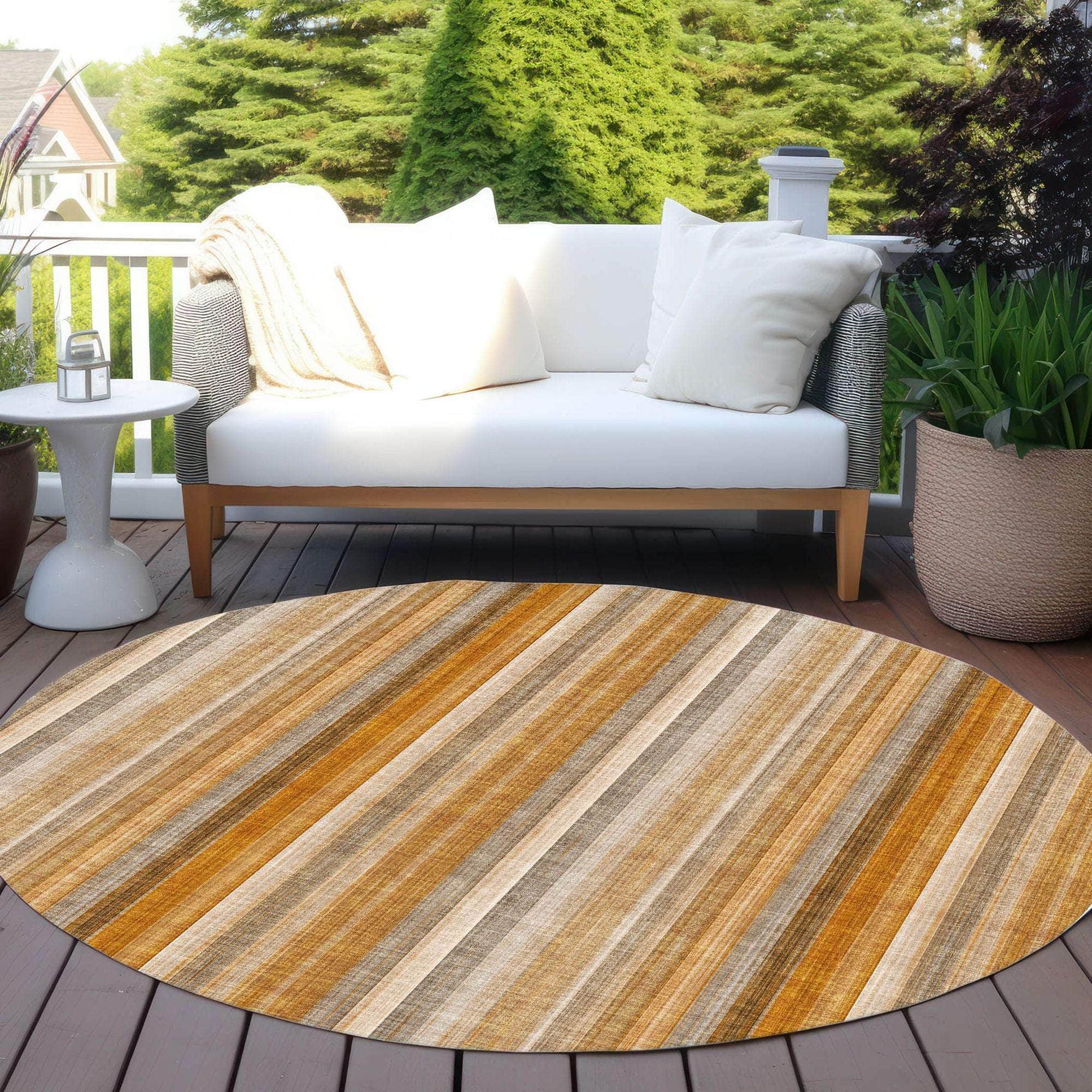 Machine Made ACN543 Paprika Orange Rugs