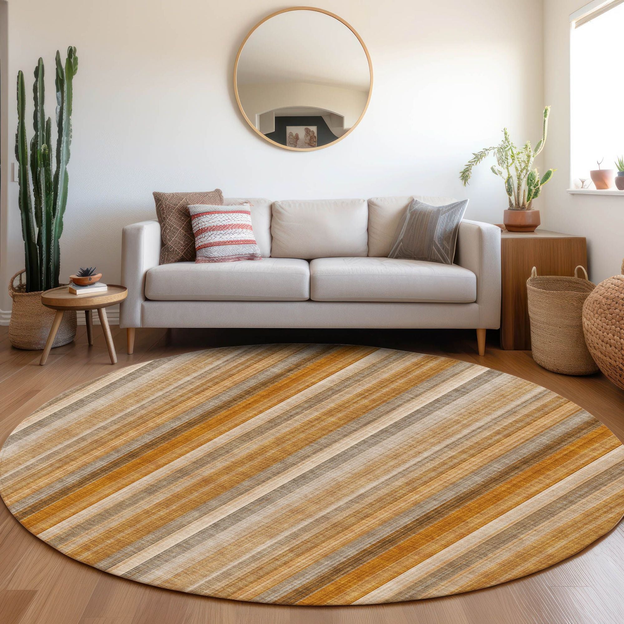Machine Made ACN543 Paprika Orange Rugs