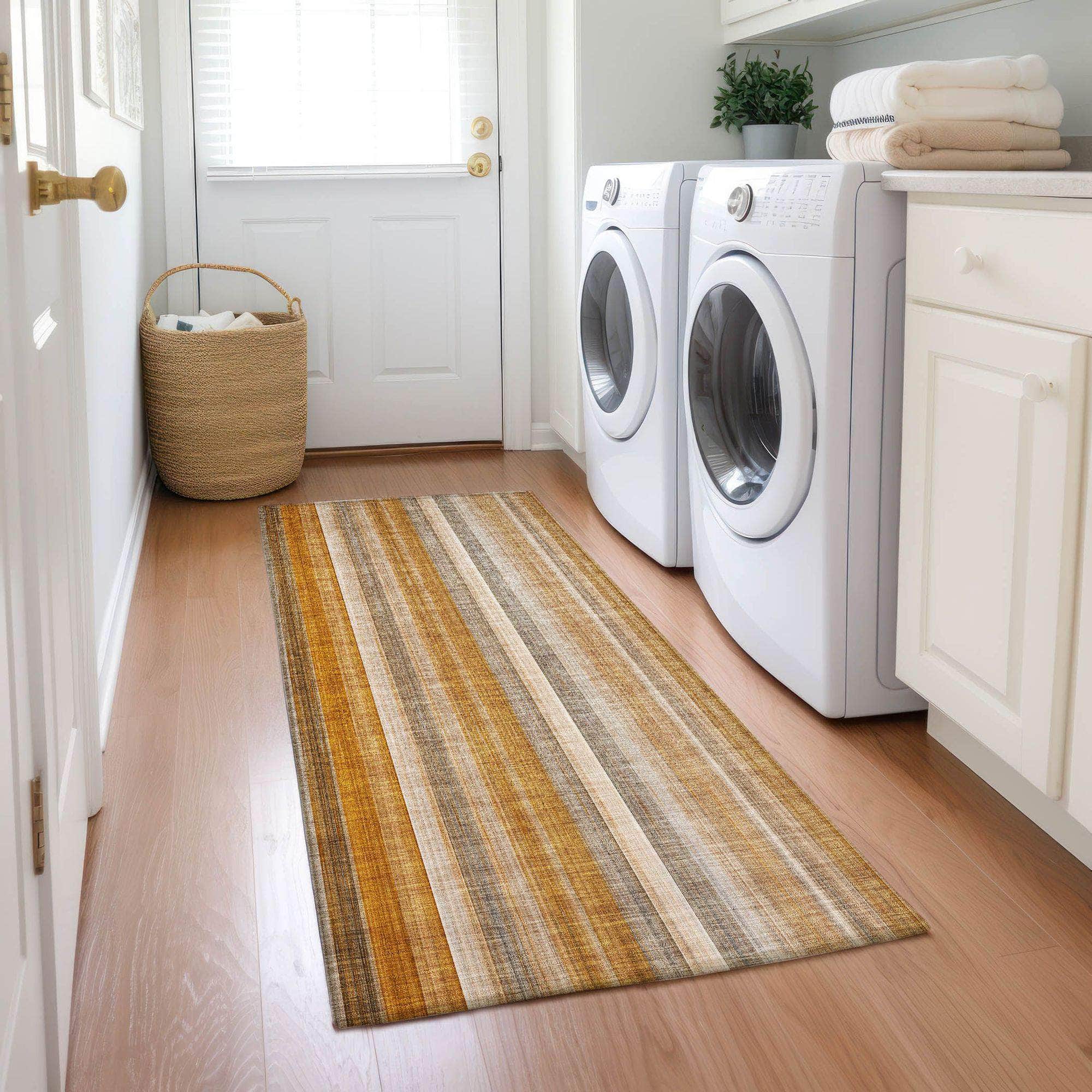 Machine Made ACN543 Paprika Orange Rugs