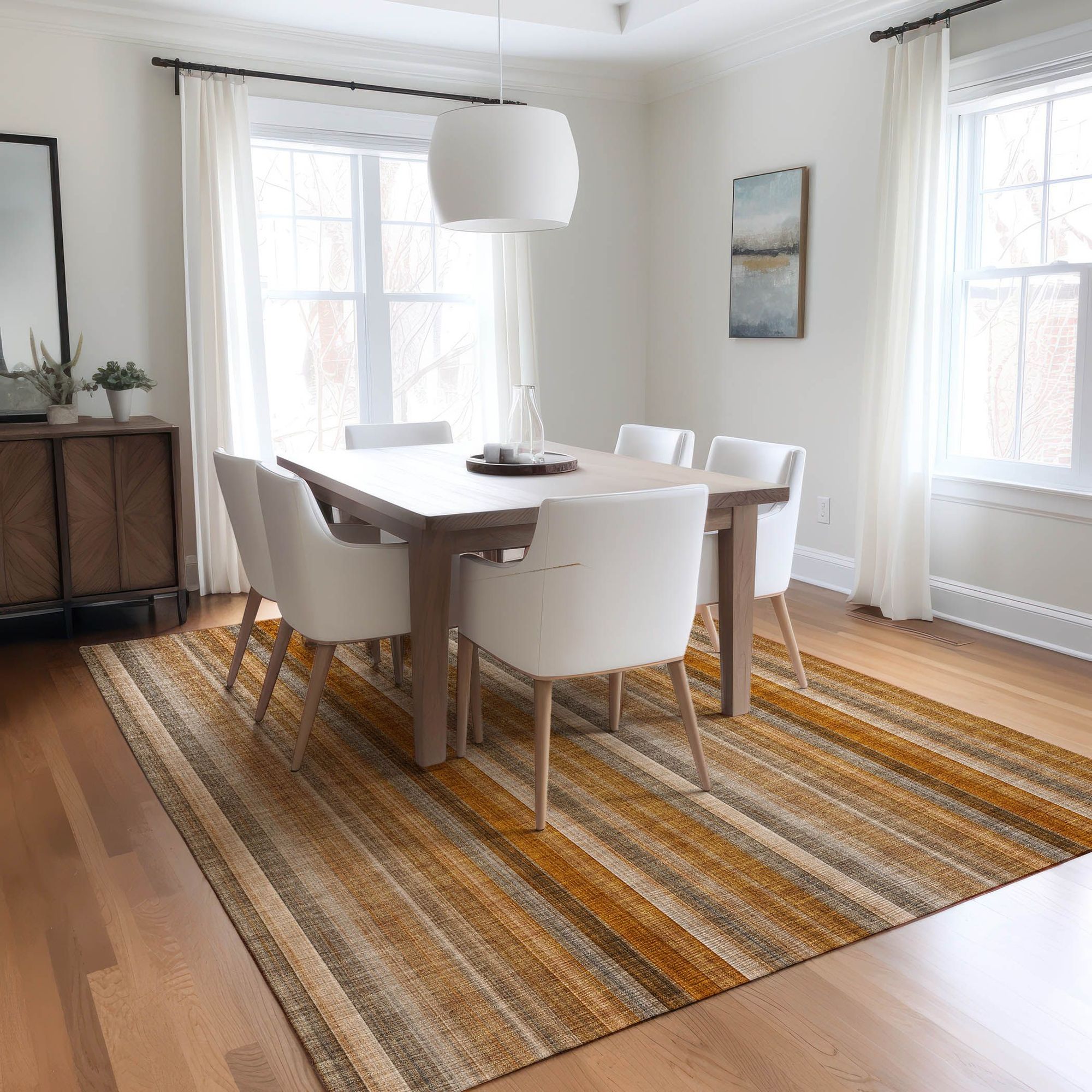 Machine Made ACN543 Paprika Orange Rugs