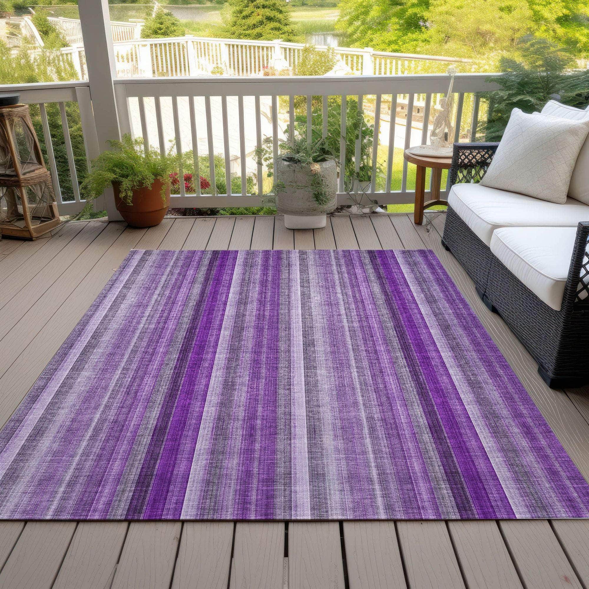Machine Made ACN543 Purple Rugs