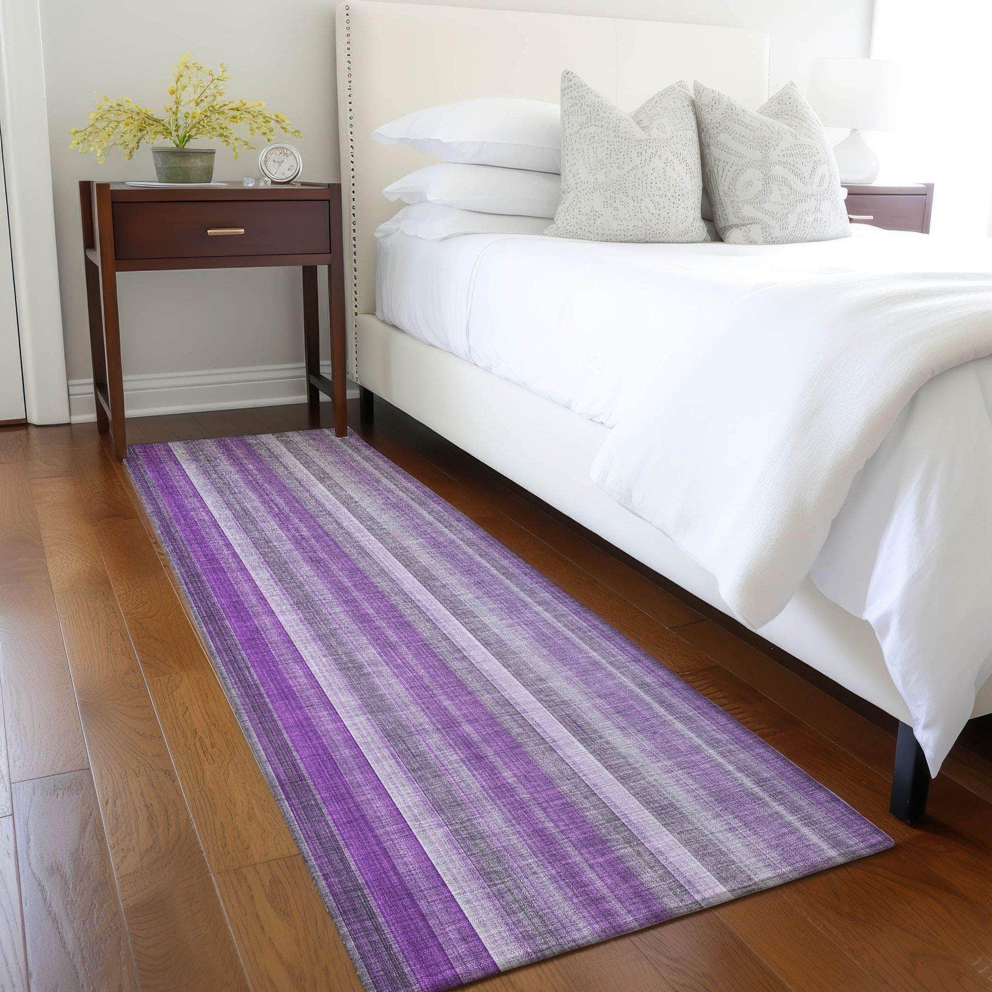 Machine Made ACN543 Purple Rugs