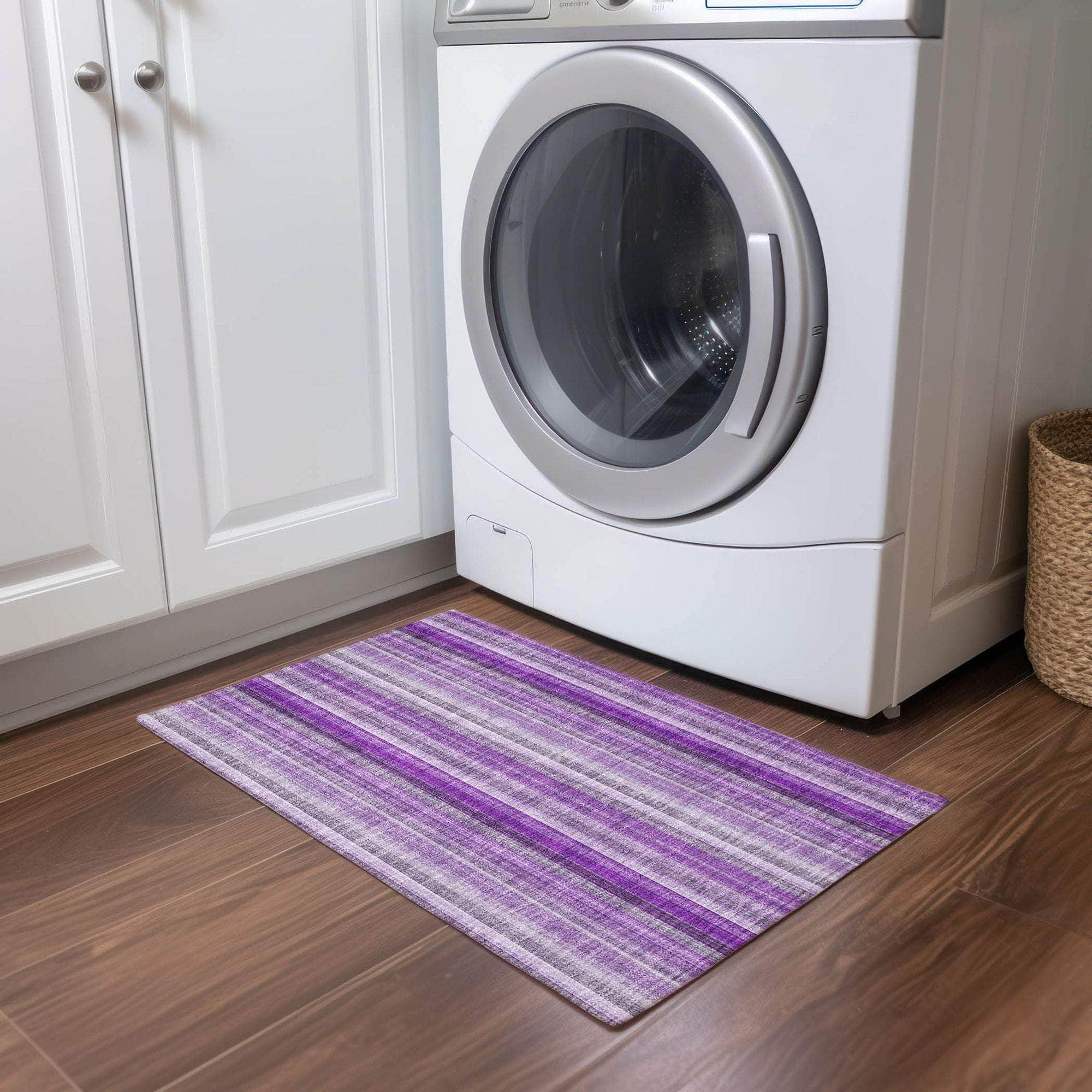 Machine Made ACN543 Purple Rugs