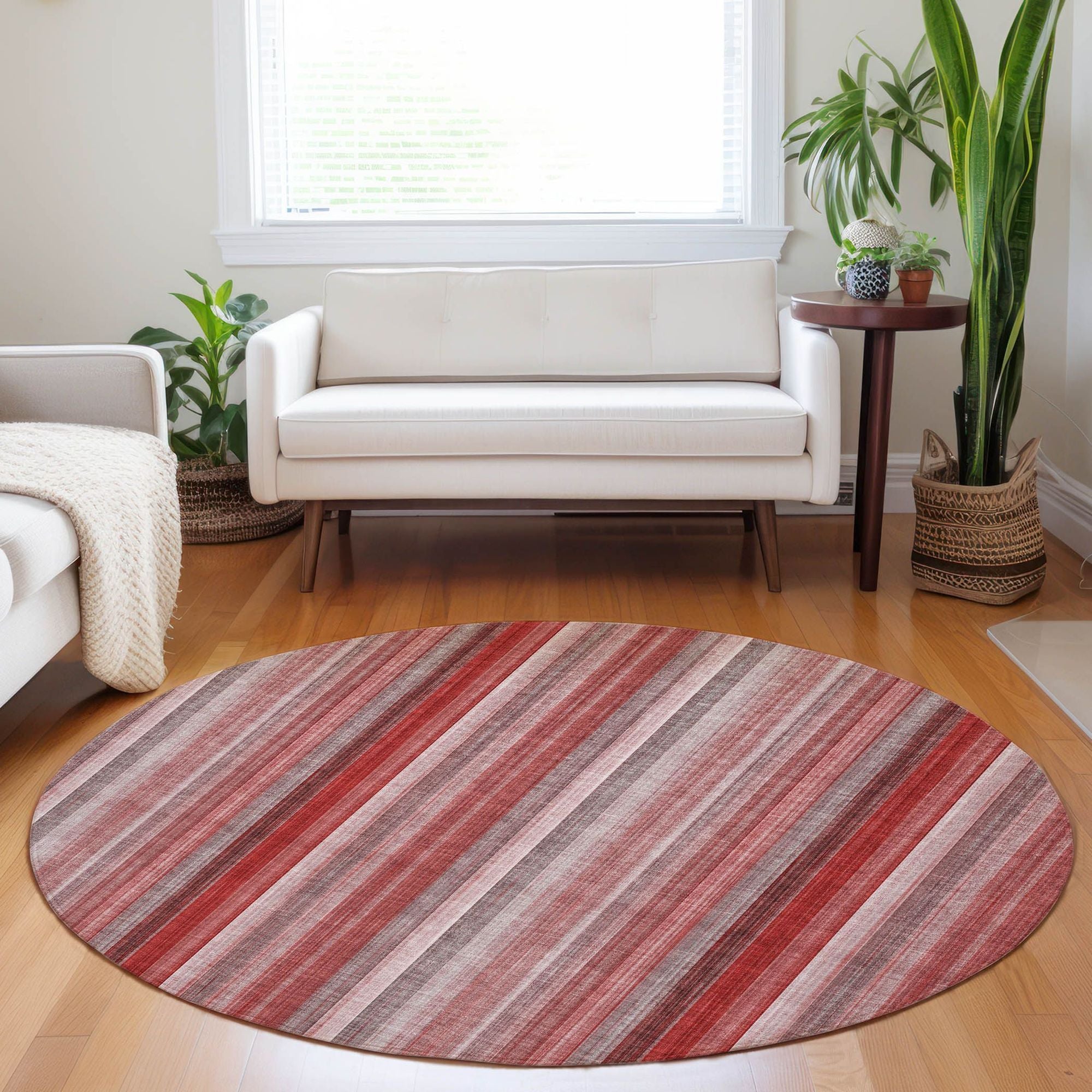 Machine Made ACN543 Red Rugs