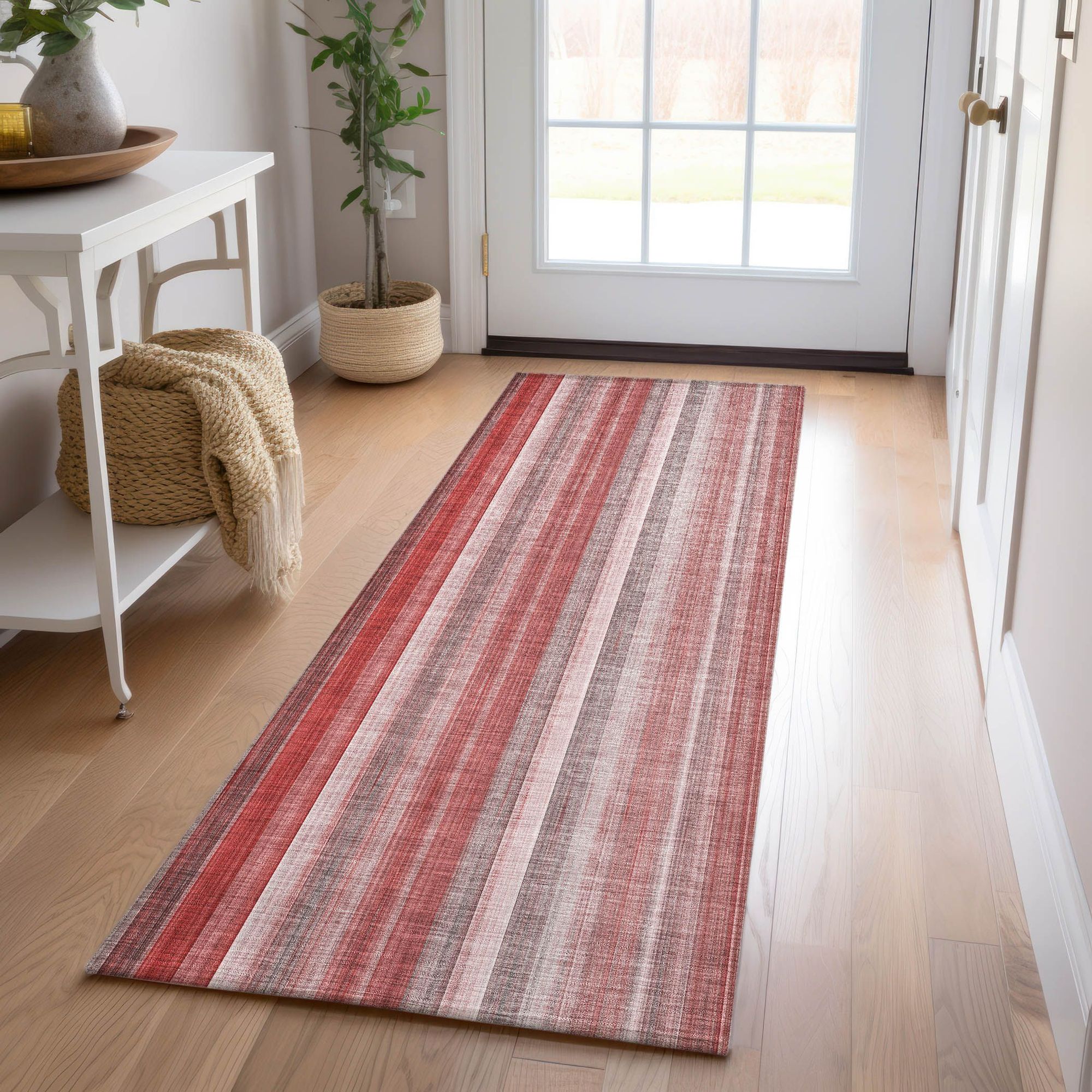 Machine Made ACN543 Red Rugs