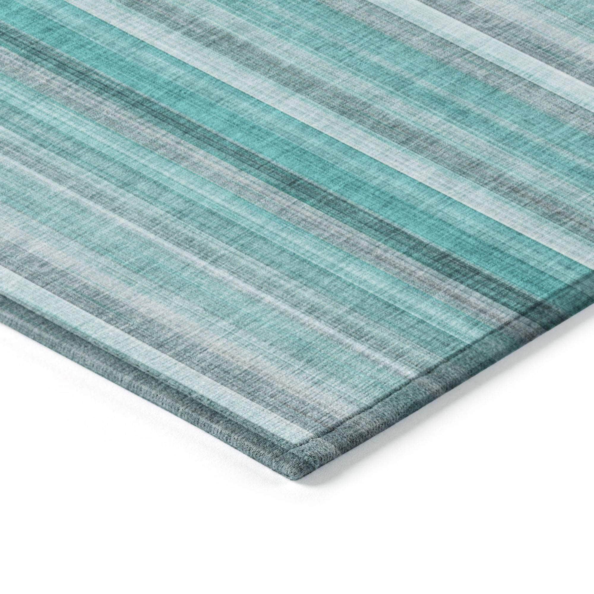 Machine Made ACN543 Teal Rugs