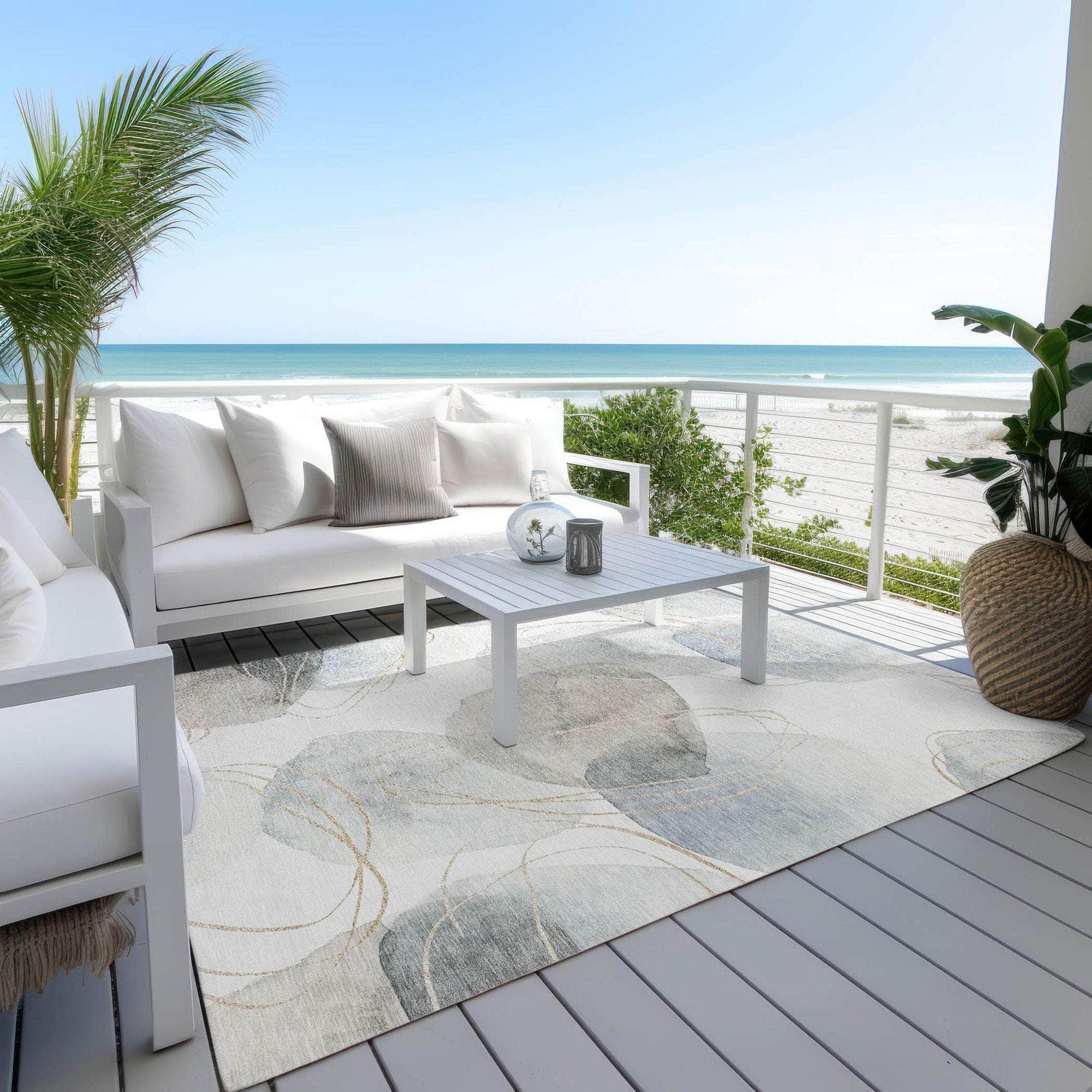 Machine Made ACN544 Ivory Rugs