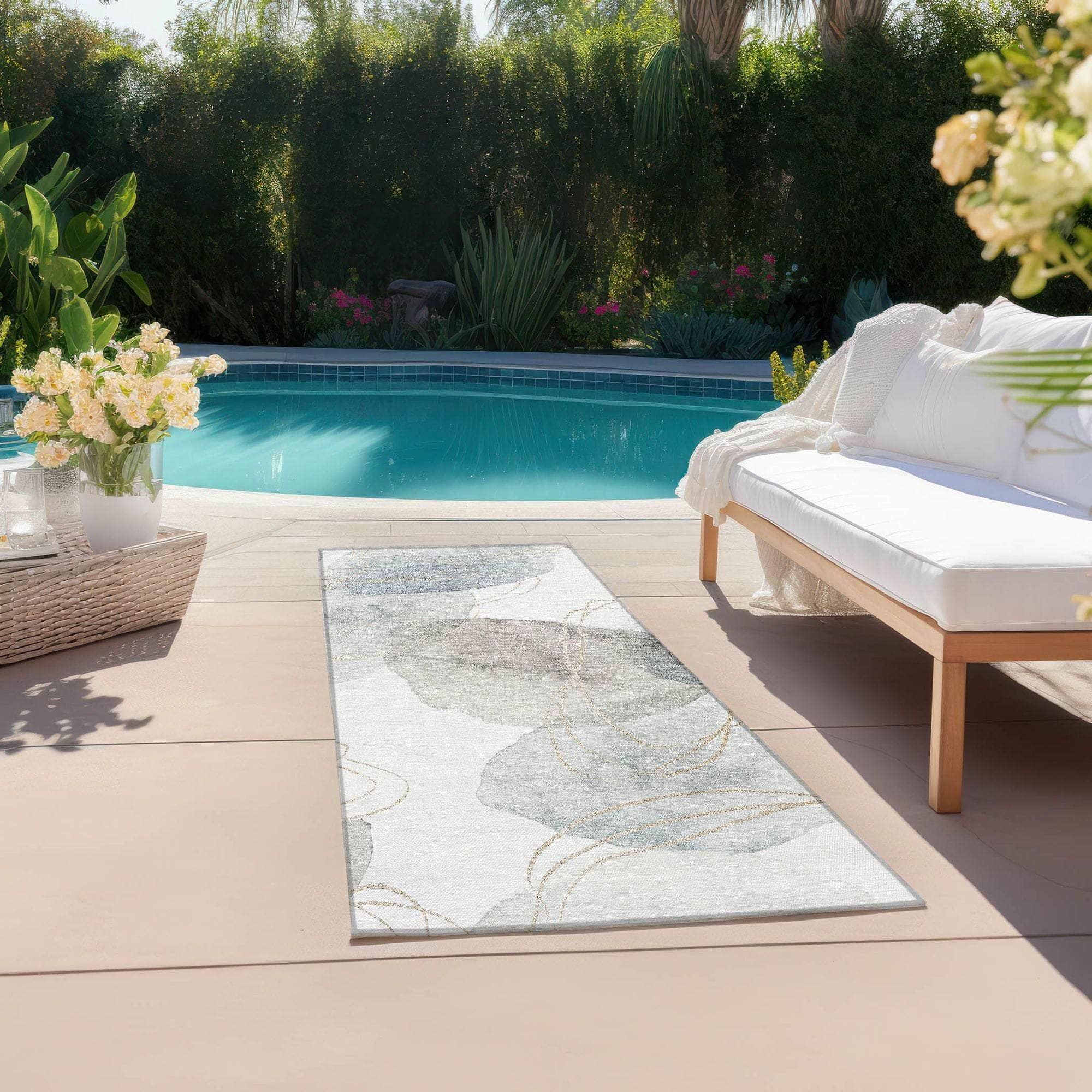 Machine Made ACN544 Ivory Rugs