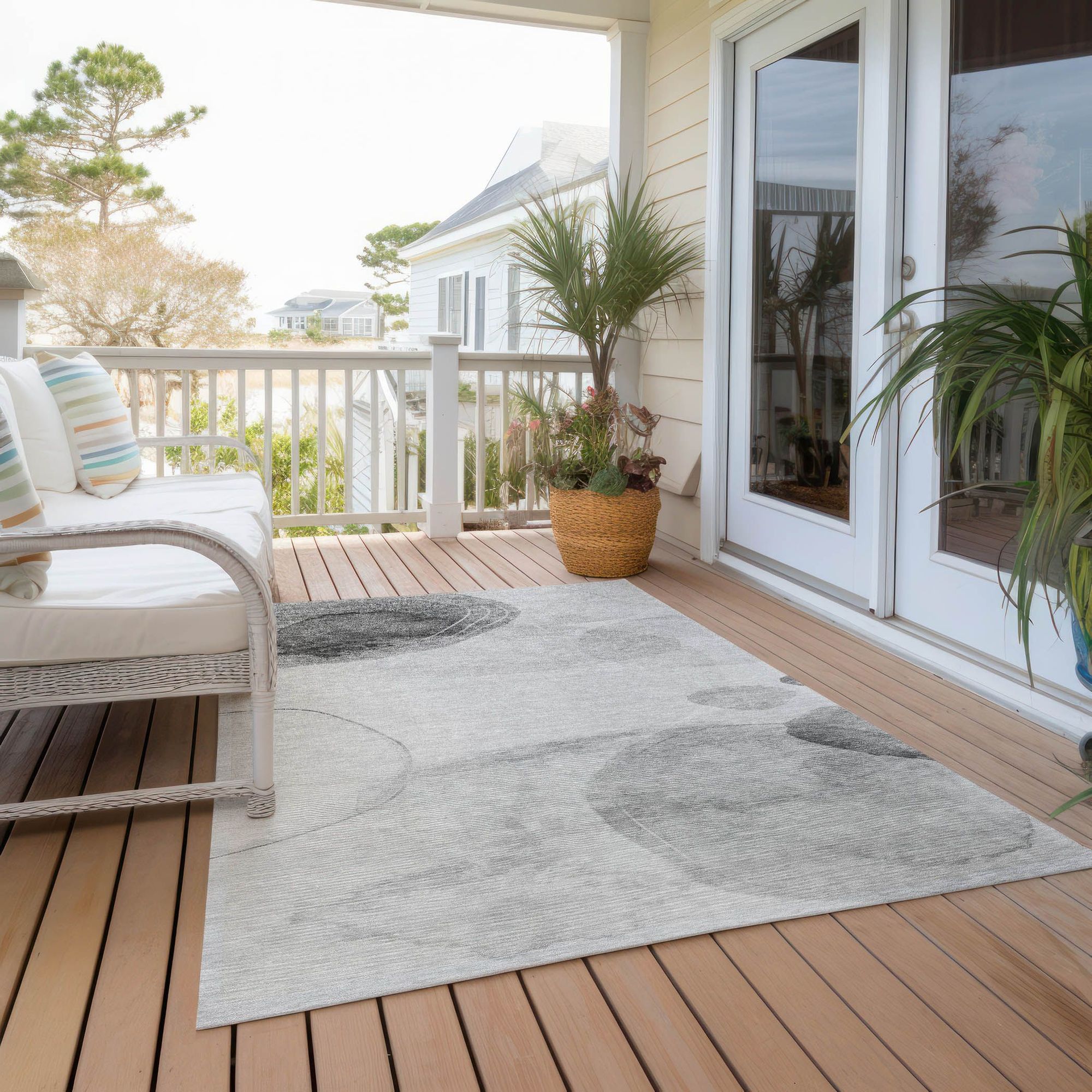 Machine Made ACN545 Gray Rugs