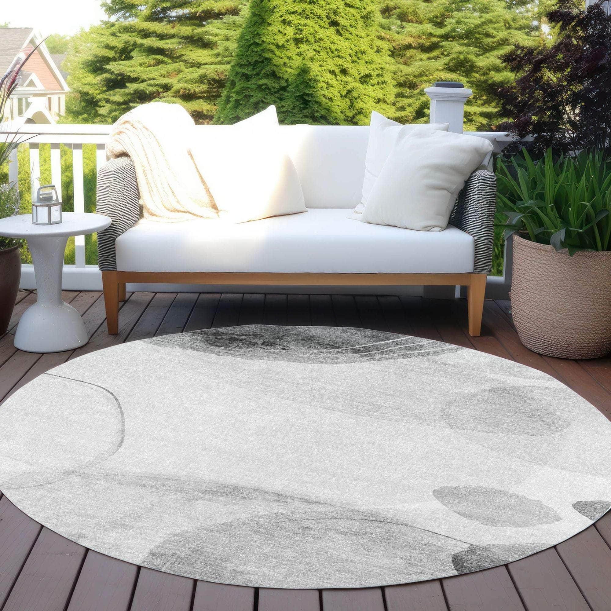 Machine Made ACN545 Gray Rugs
