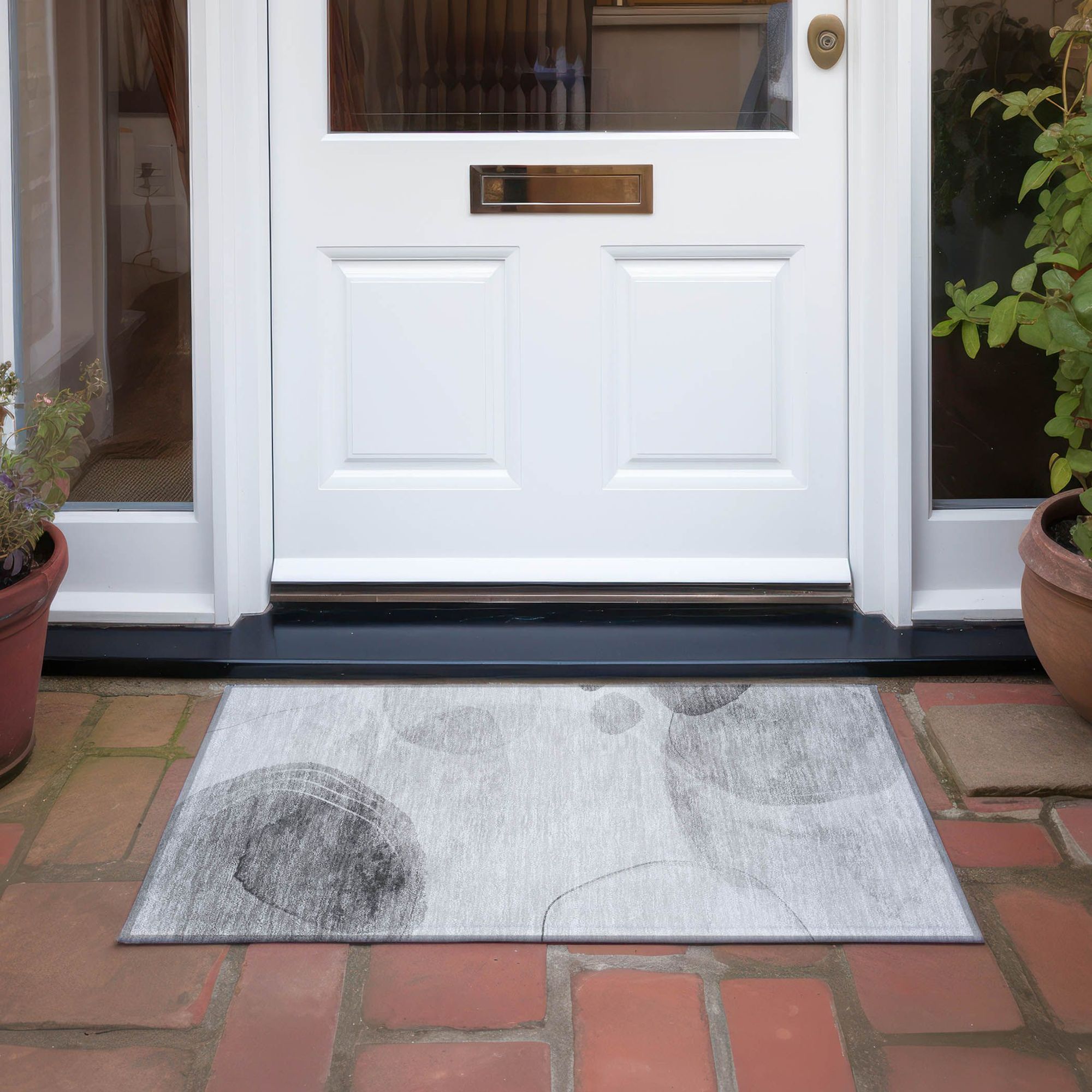 Machine Made ACN545 Gray Rugs