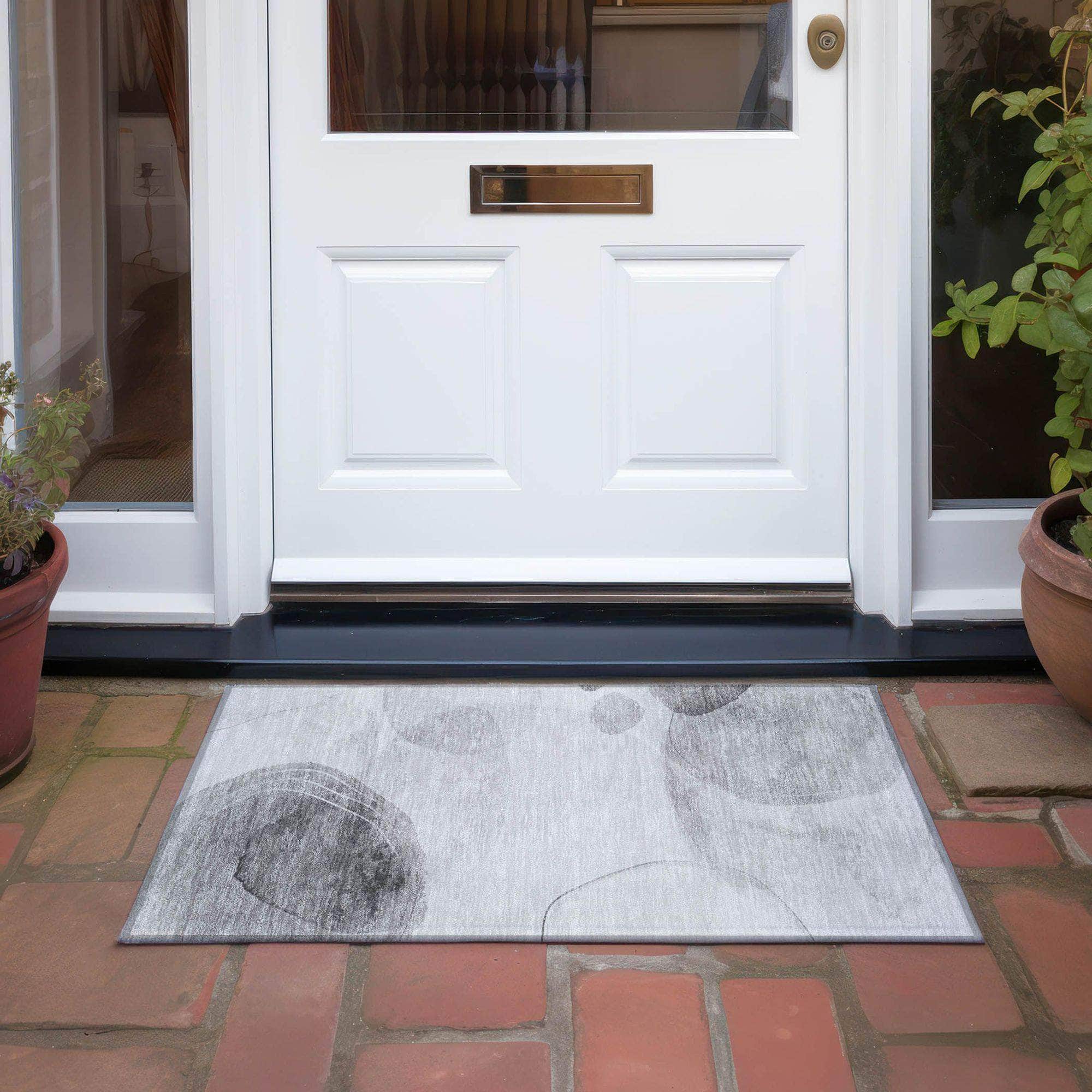 Machine Made ACN545 Gray Rugs