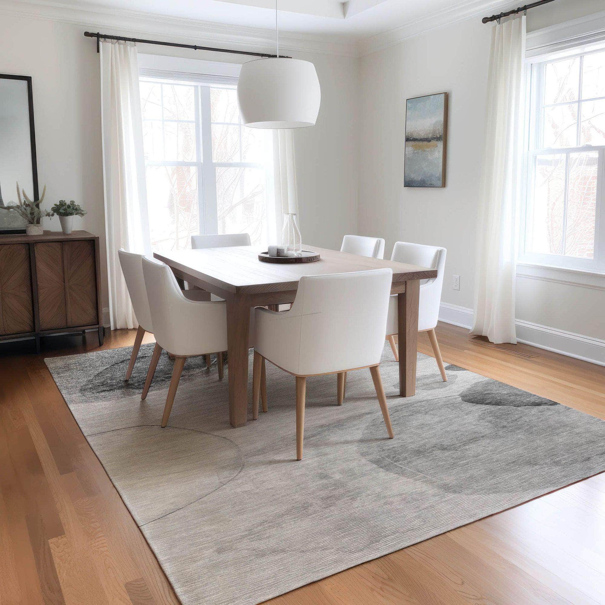 Machine Made ACN545 Gray Rugs