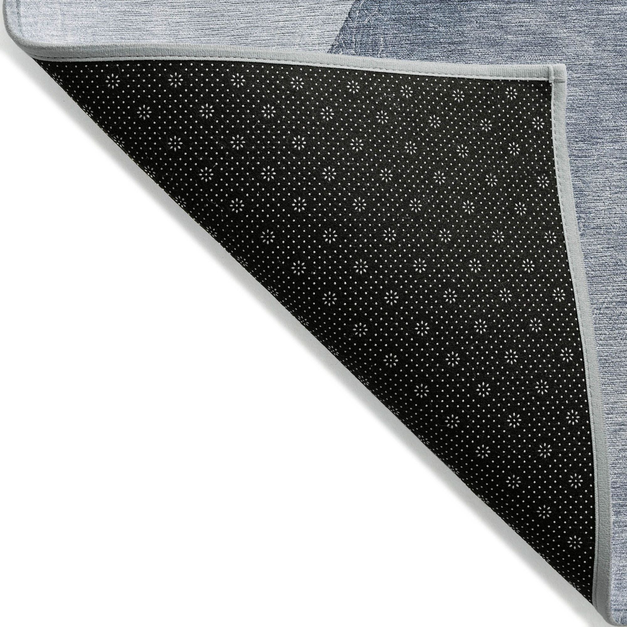 Machine Made ACN547 Blue Rugs