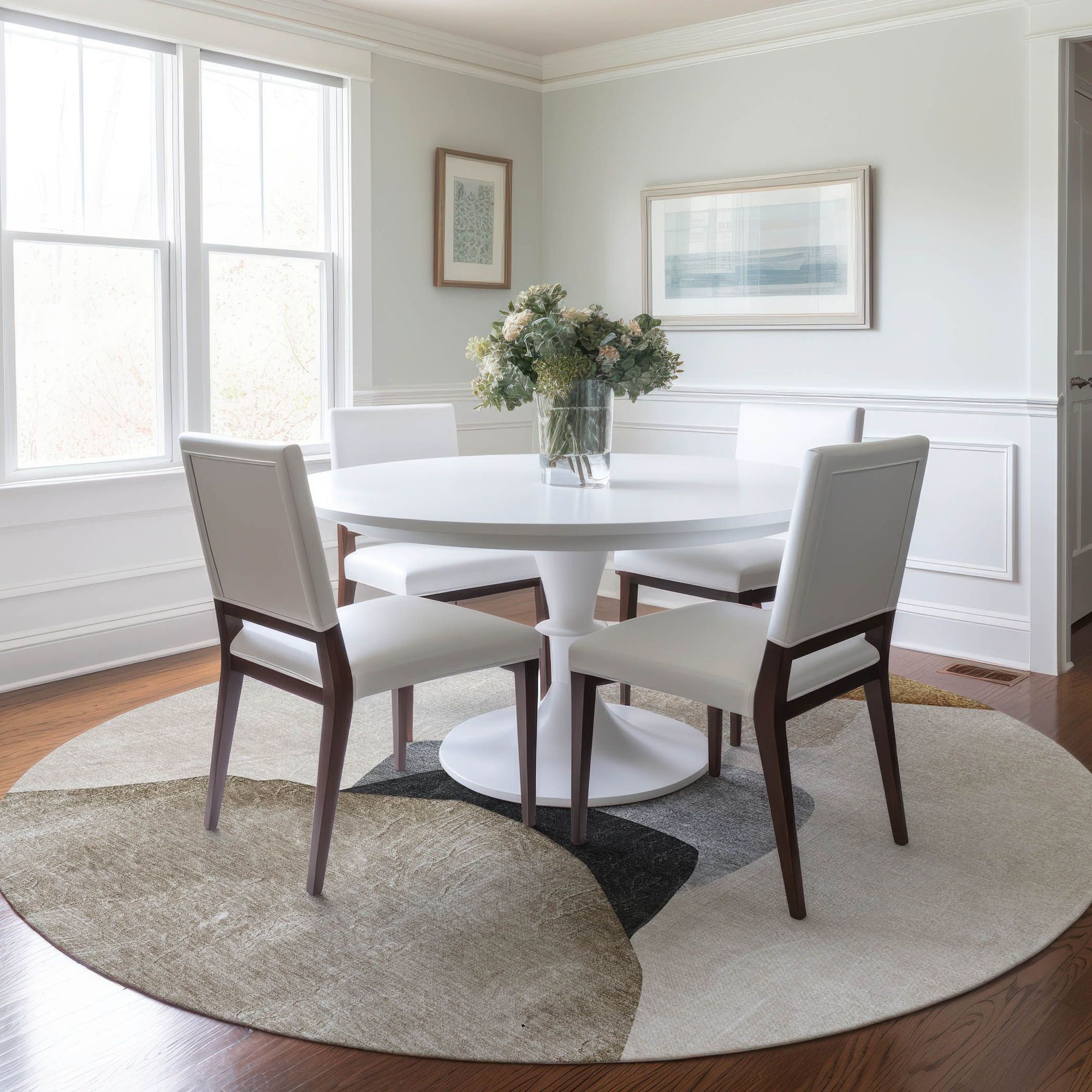 Machine Made ACN547 Brown Rugs