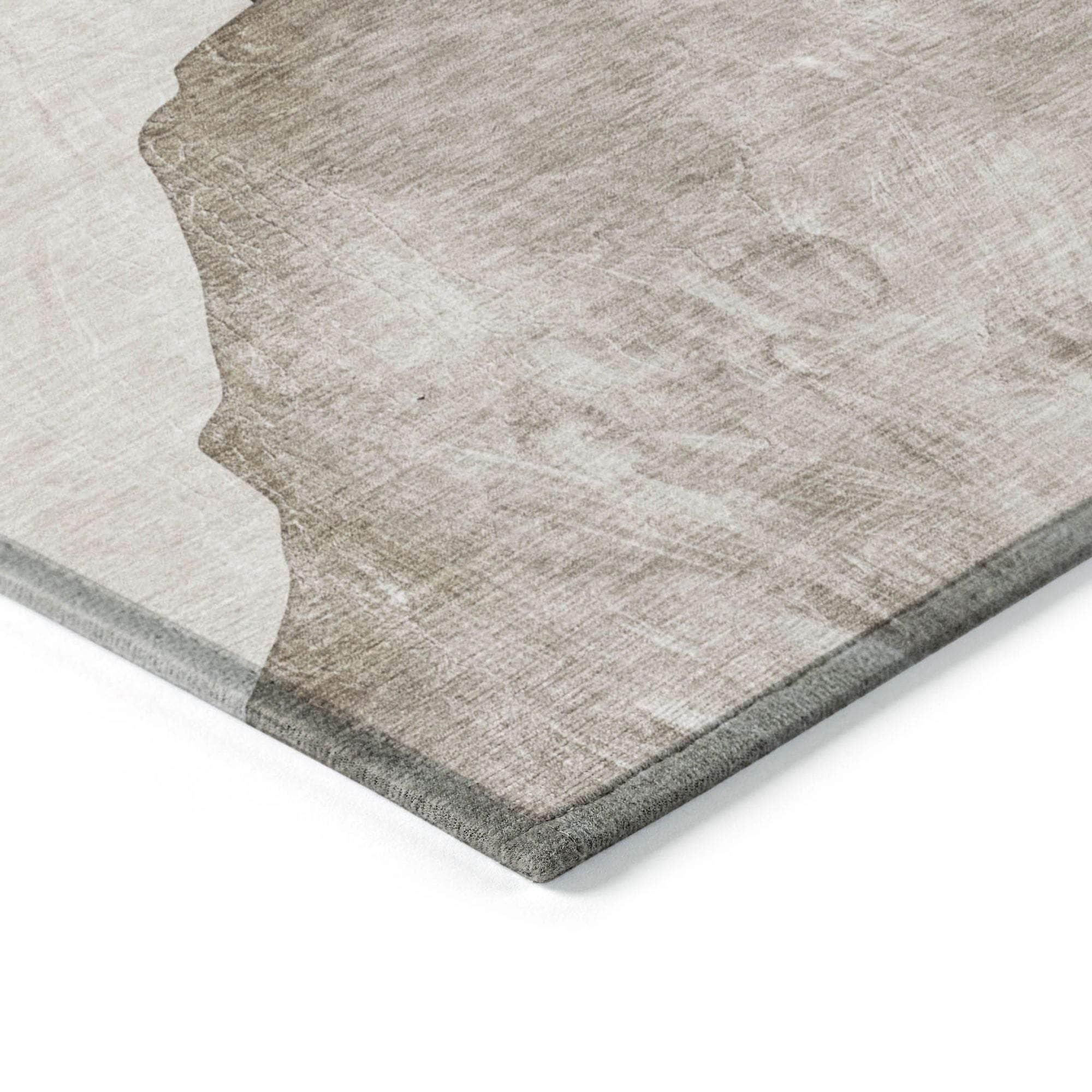 Machine Made ACN547 Brown Rugs