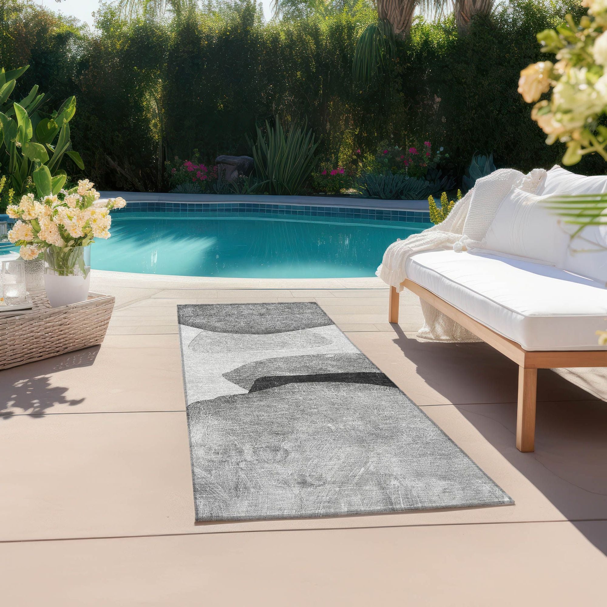 Machine Made ACN547 Gray Rugs