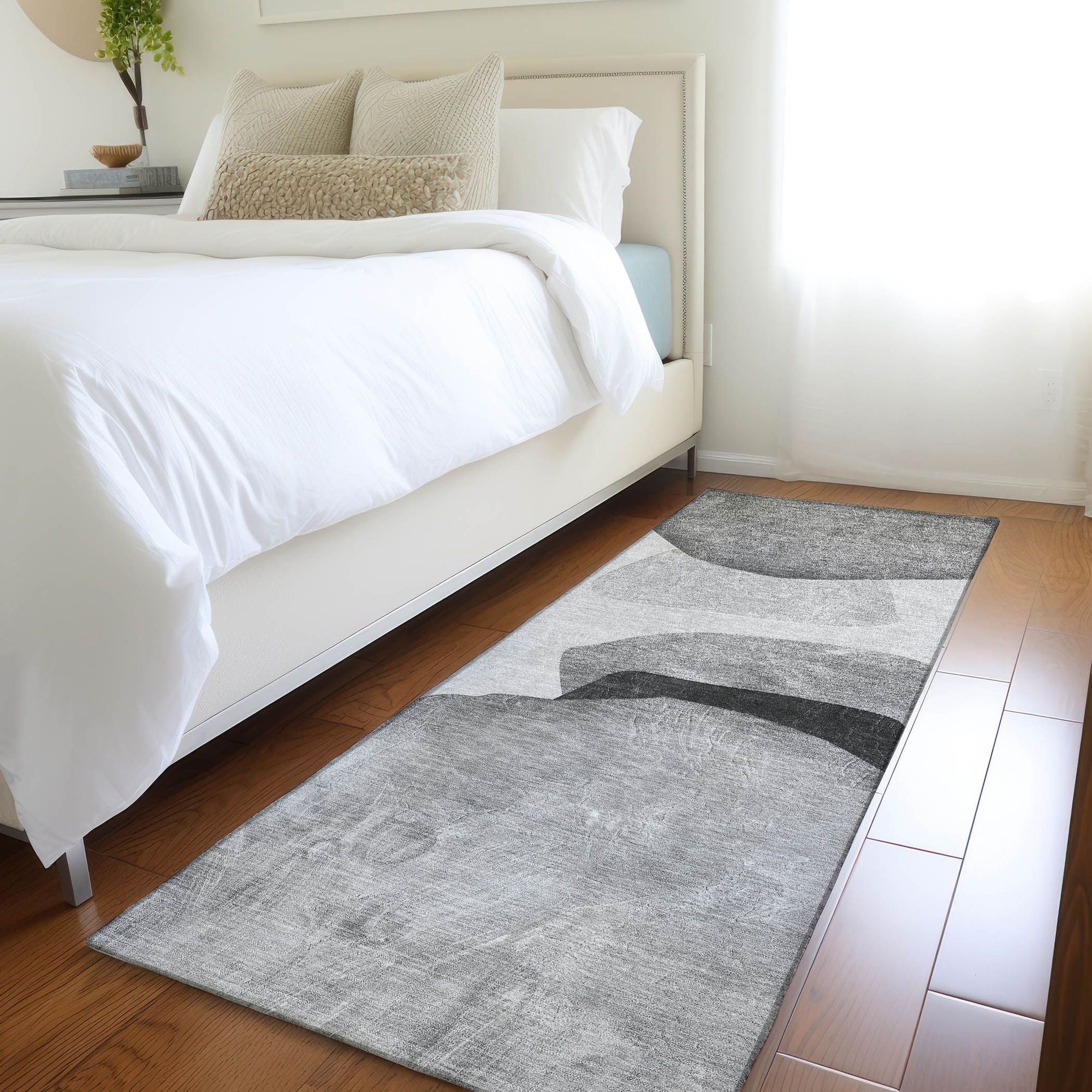 Machine Made ACN547 Gray Rugs