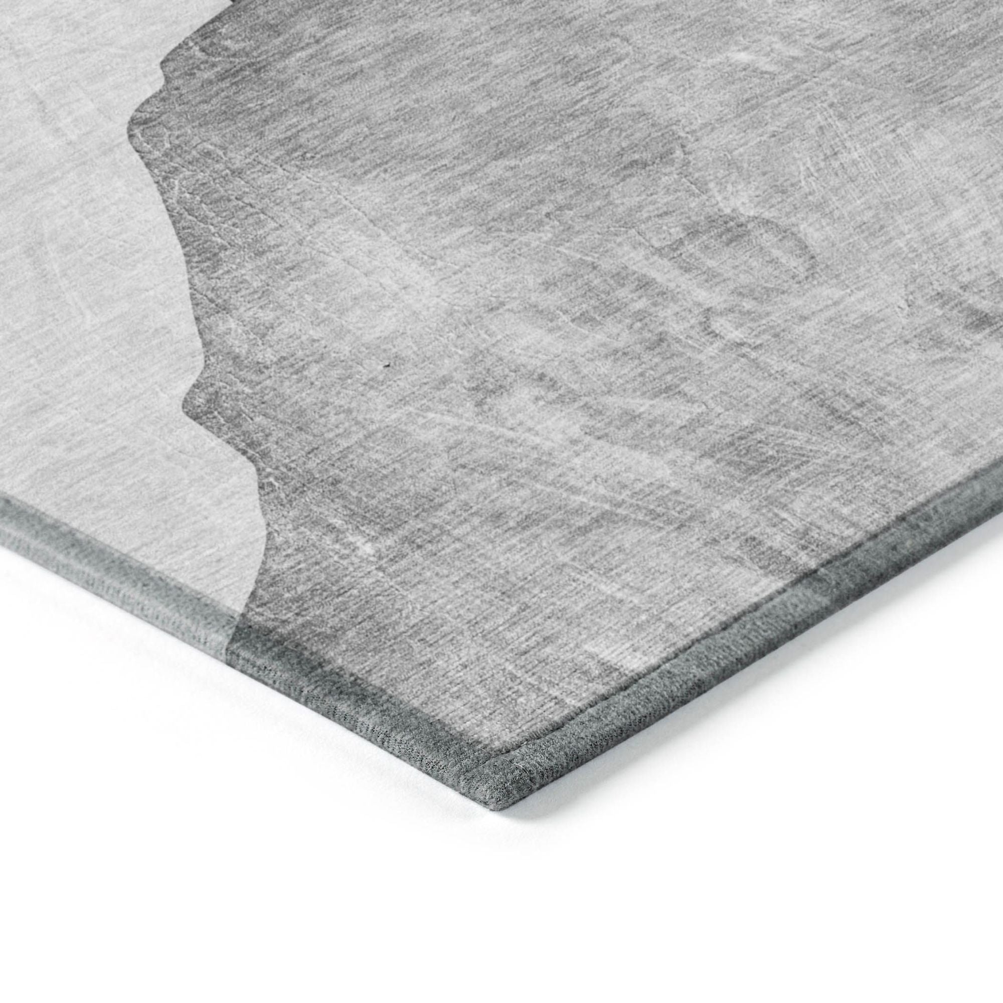 Machine Made ACN547 Gray Rugs