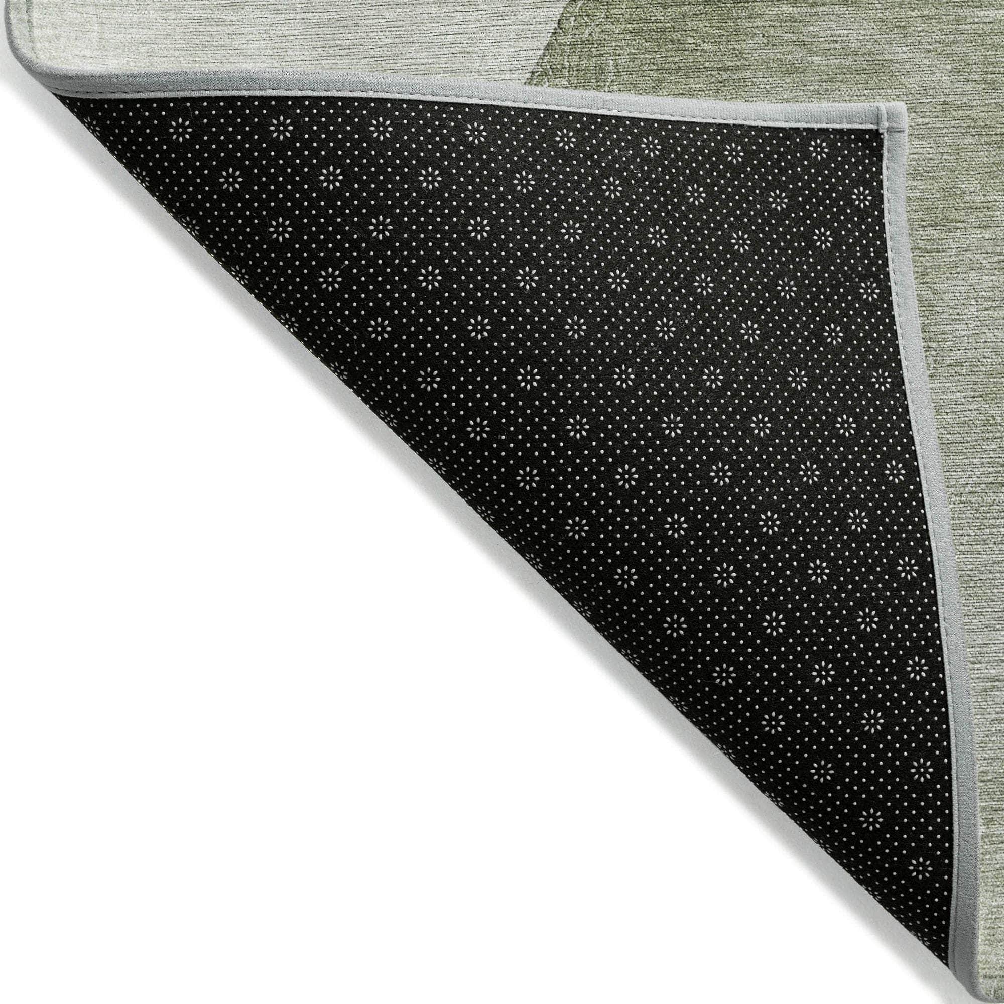 Machine Made ACN547 Green Rugs