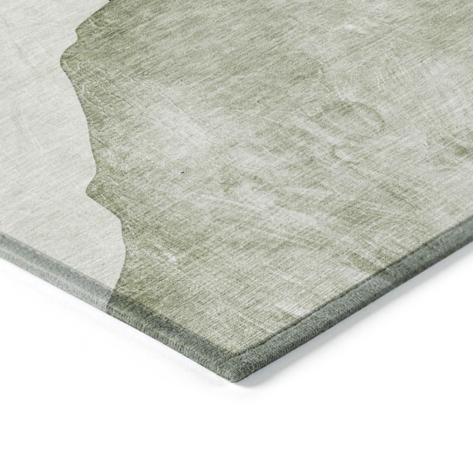 Machine Made ACN547 Green Rugs