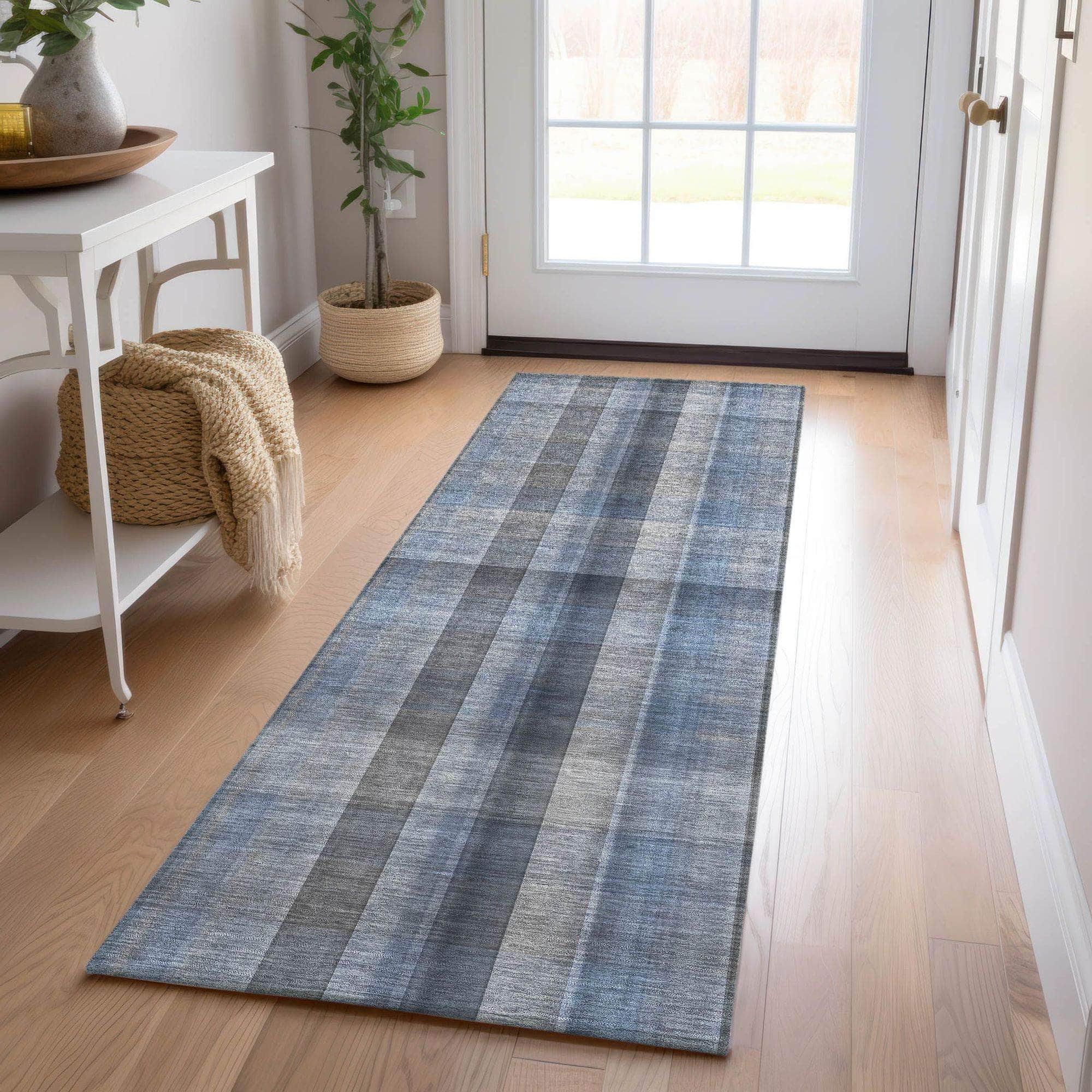 Machine Made ACN548 Blue Rugs