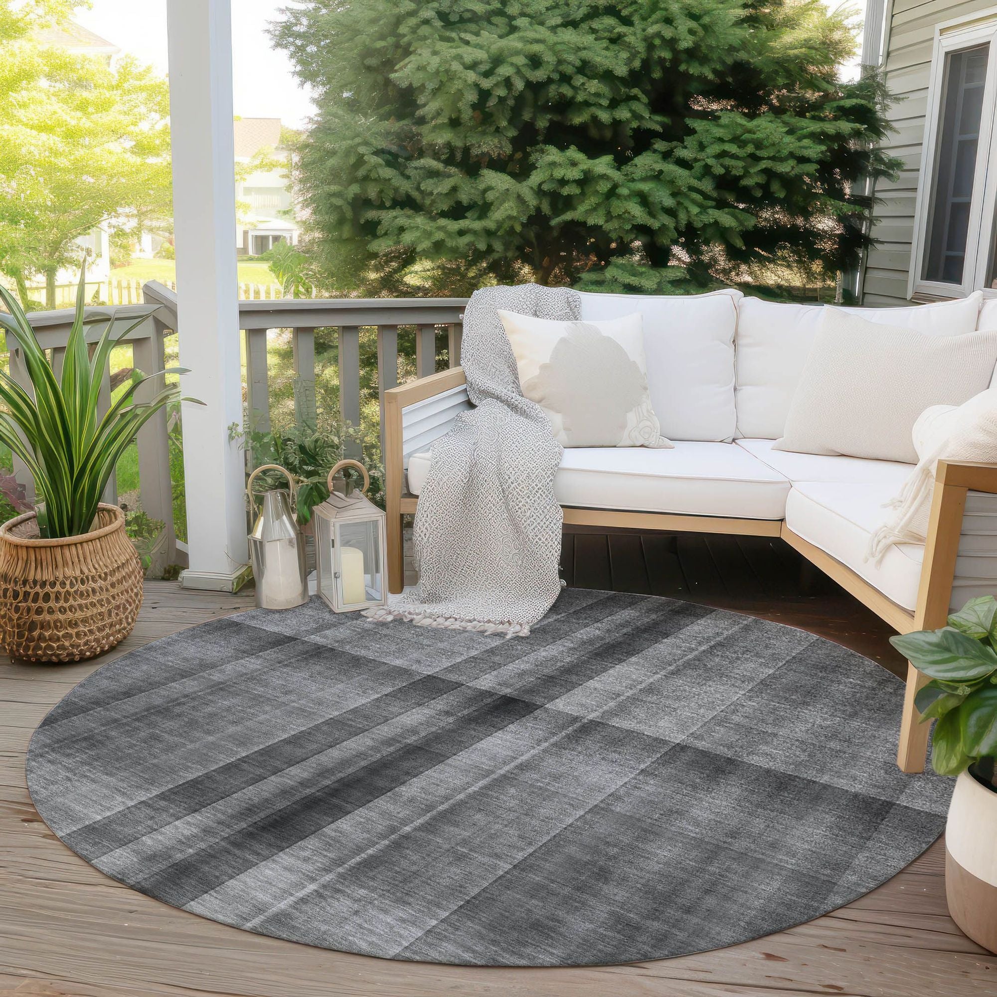 Machine Made ACN548 Gray Rugs