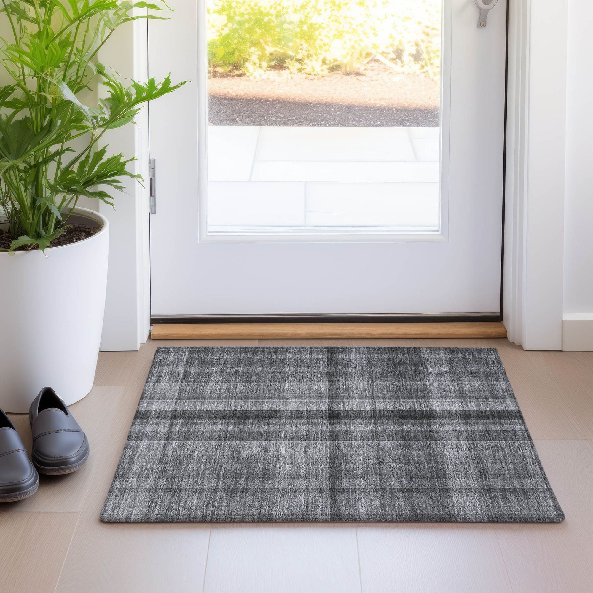 Machine Made ACN548 Gray Rugs