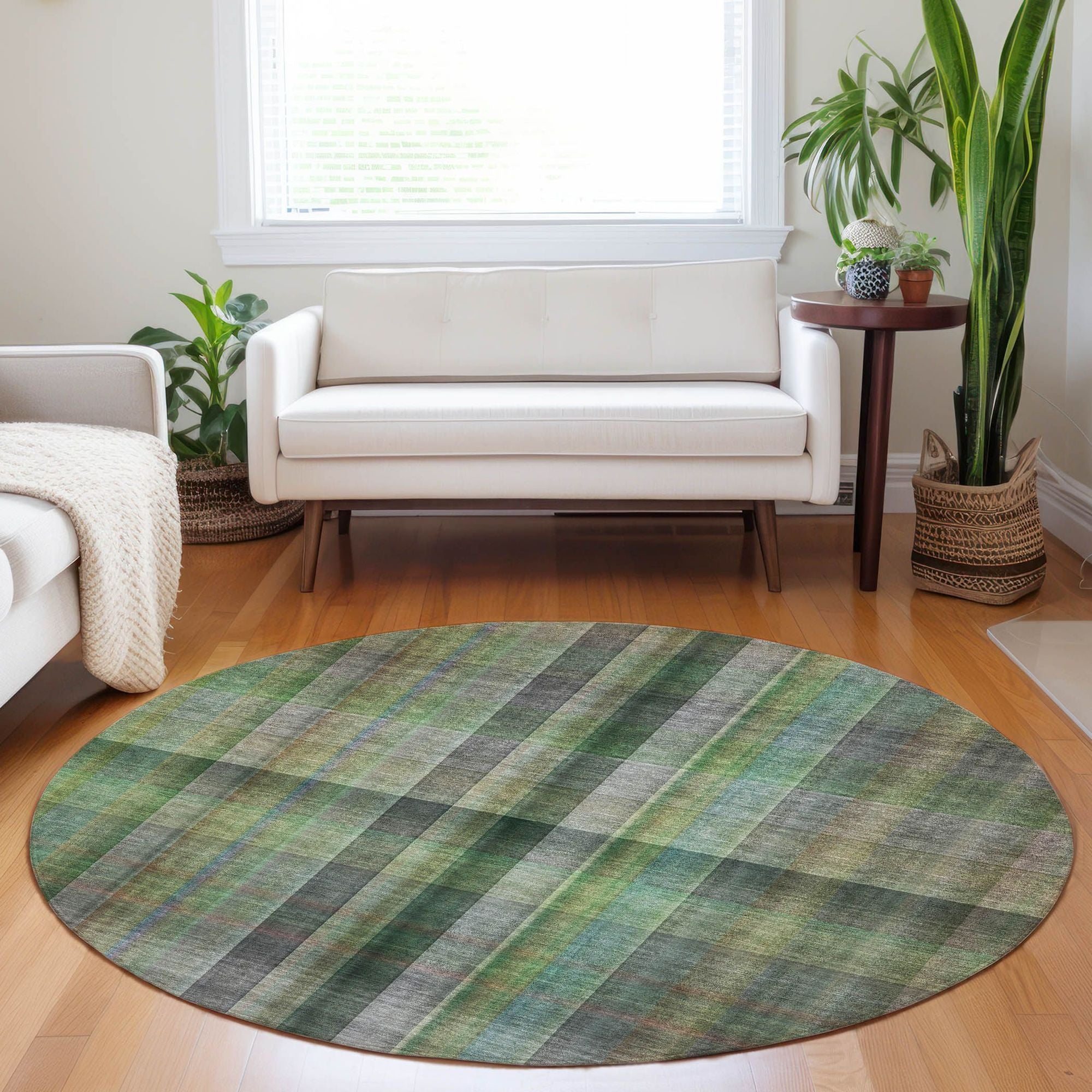 Machine Made ACN548 Green Rugs