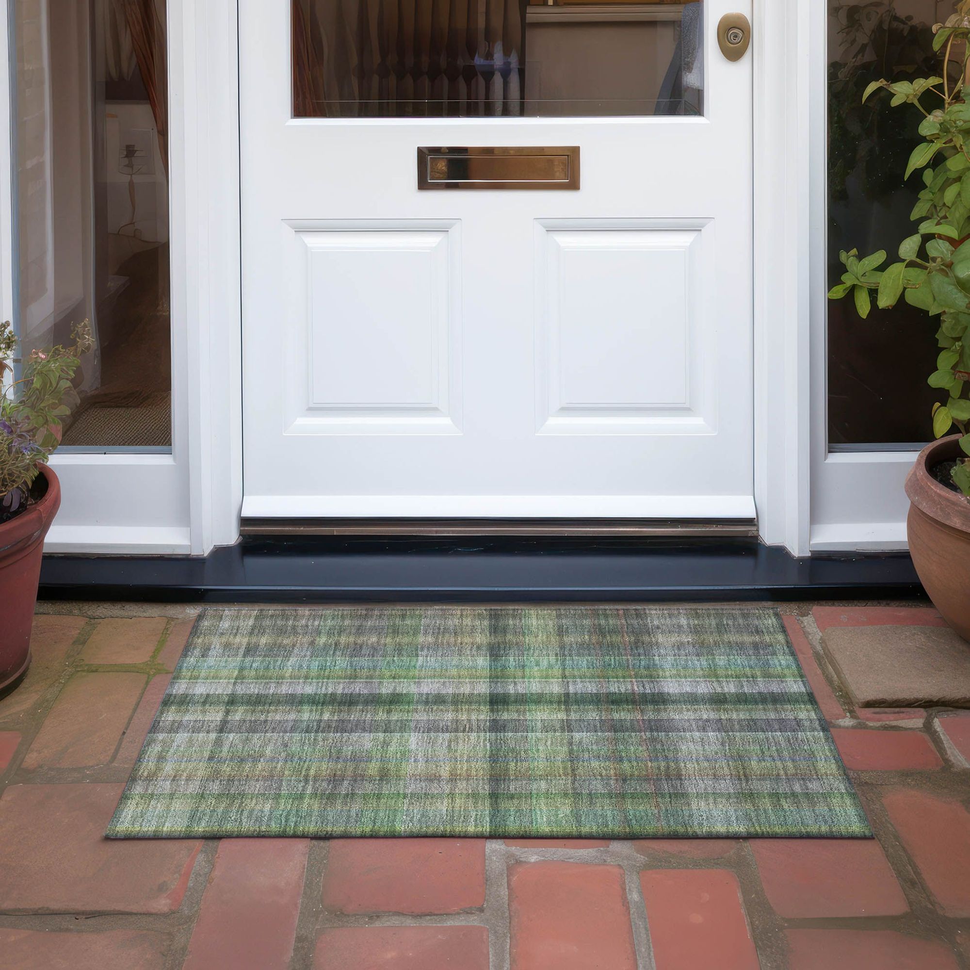 Machine Made ACN548 Green Rugs