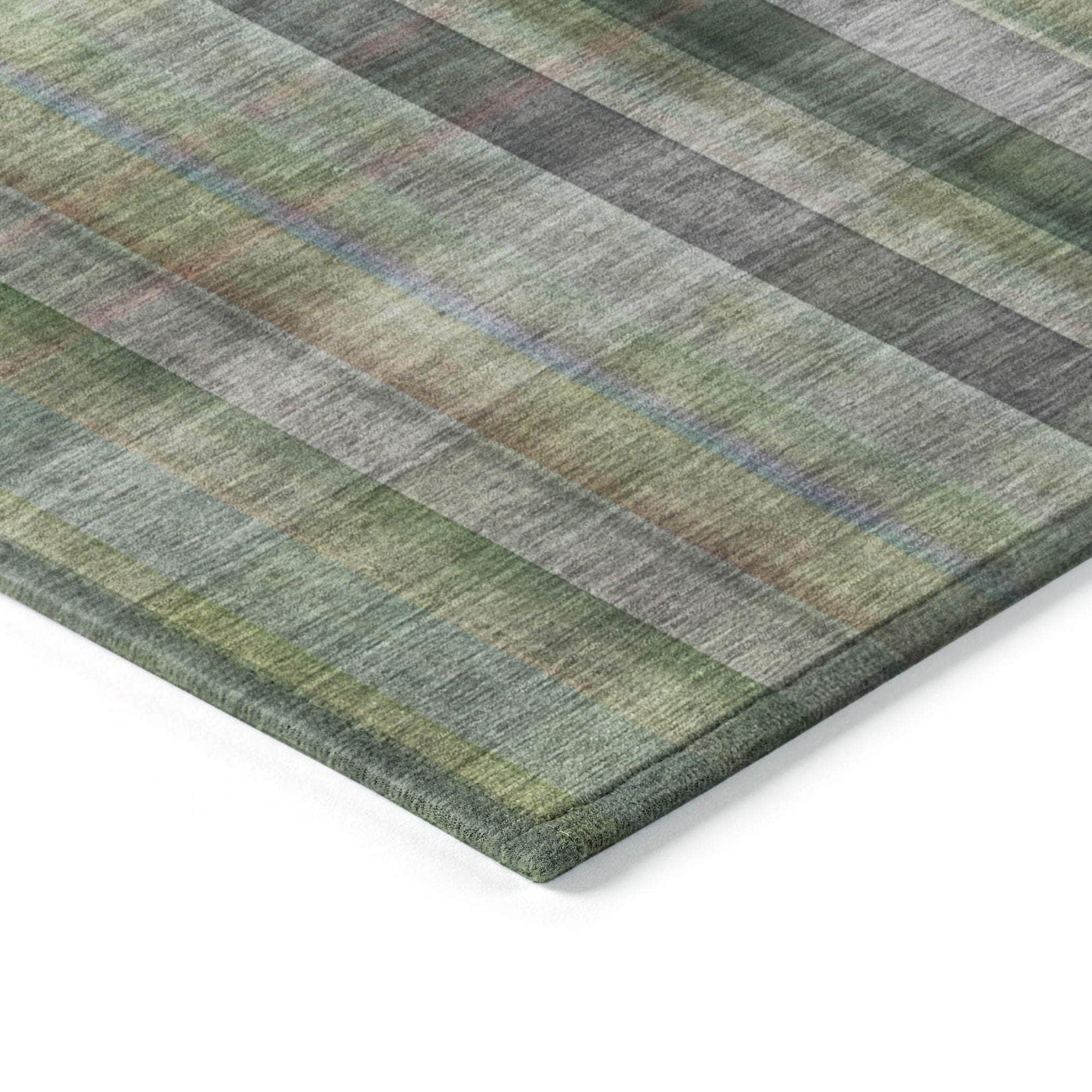 Machine Made ACN548 Green Rugs