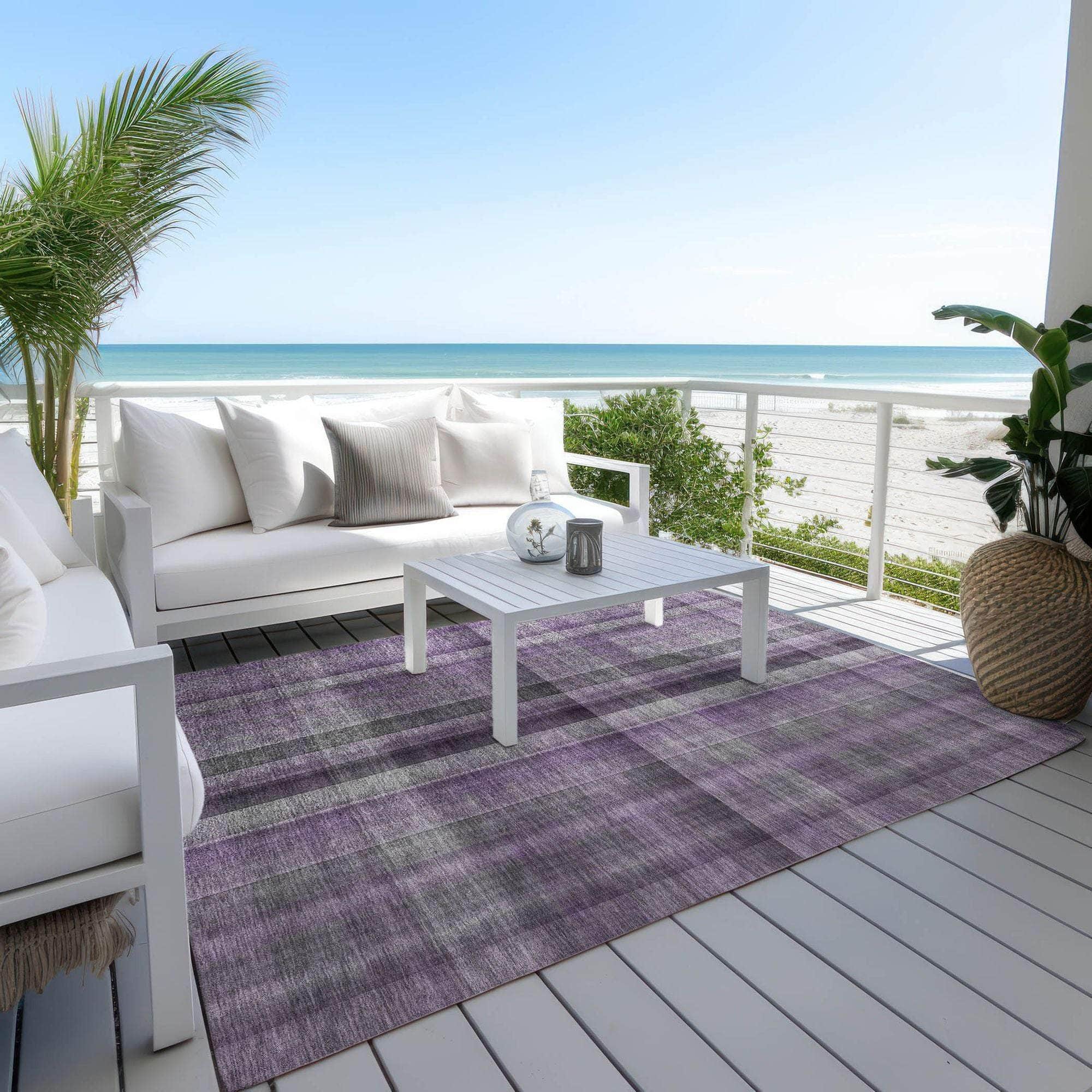 Machine Made ACN548 Purple Rugs