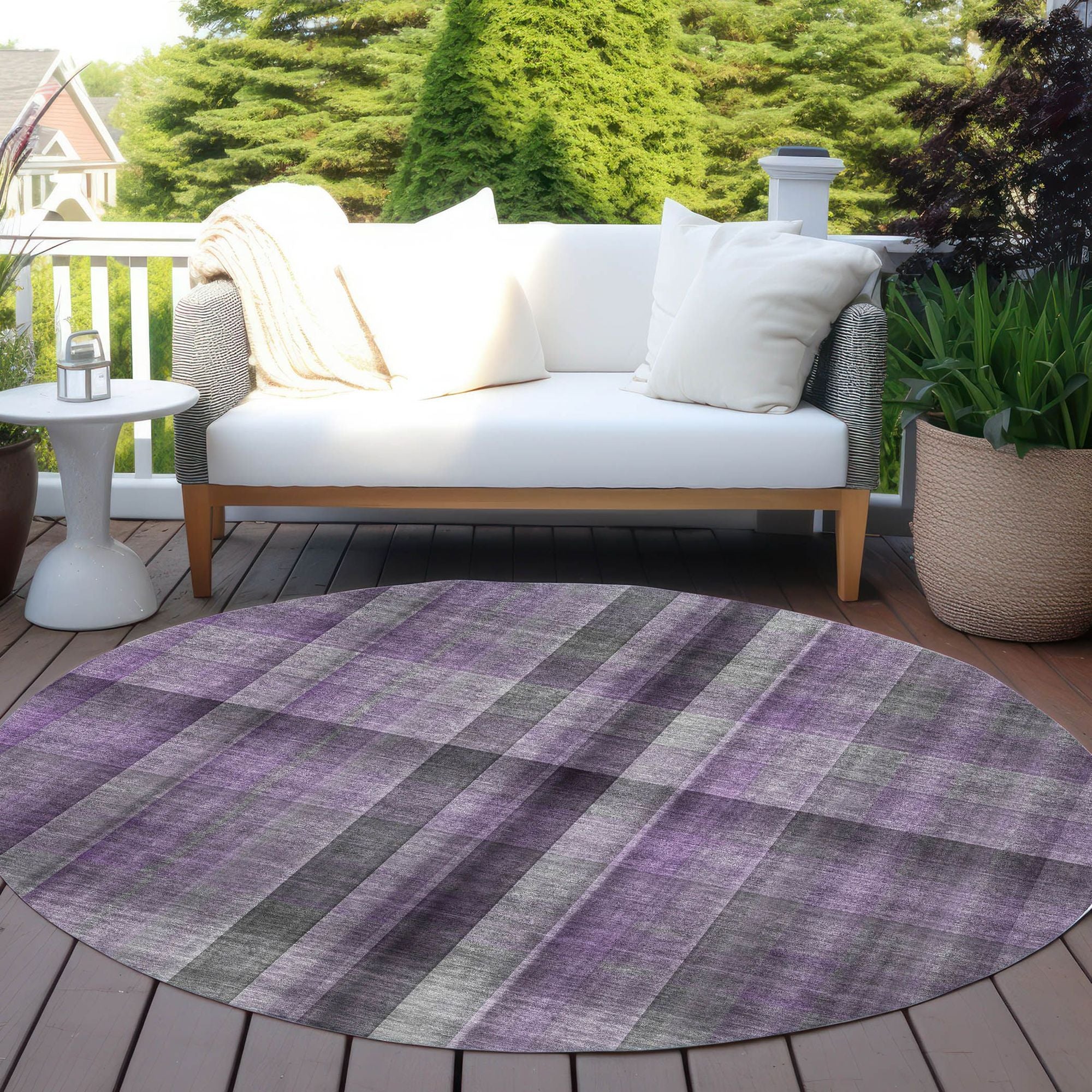Machine Made ACN548 Purple Rugs