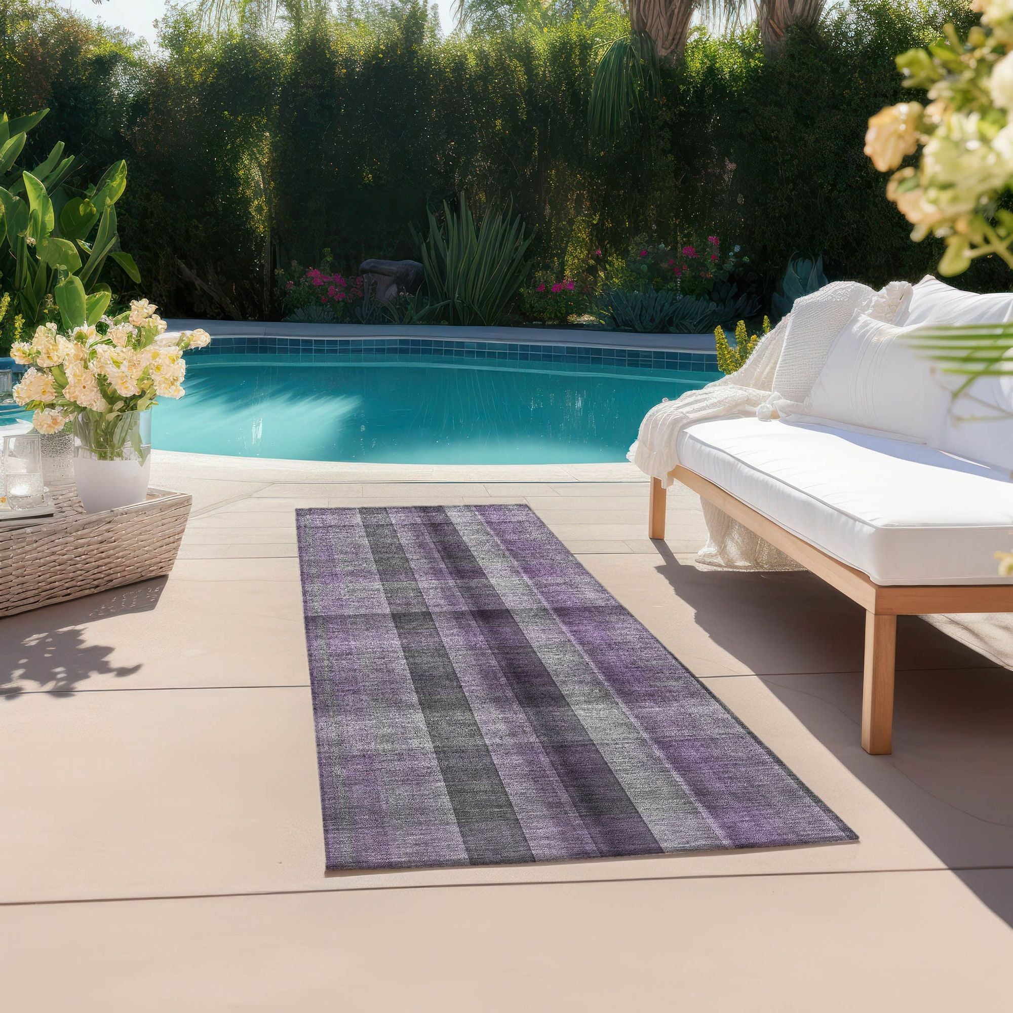 Machine Made ACN548 Purple Rugs