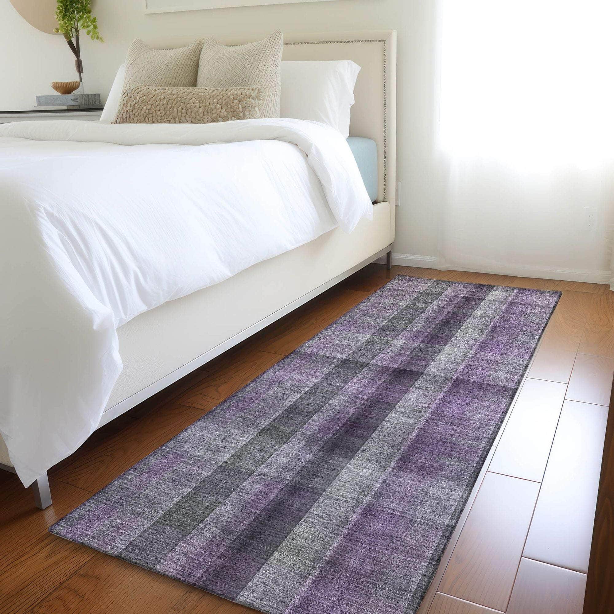 Machine Made ACN548 Purple Rugs