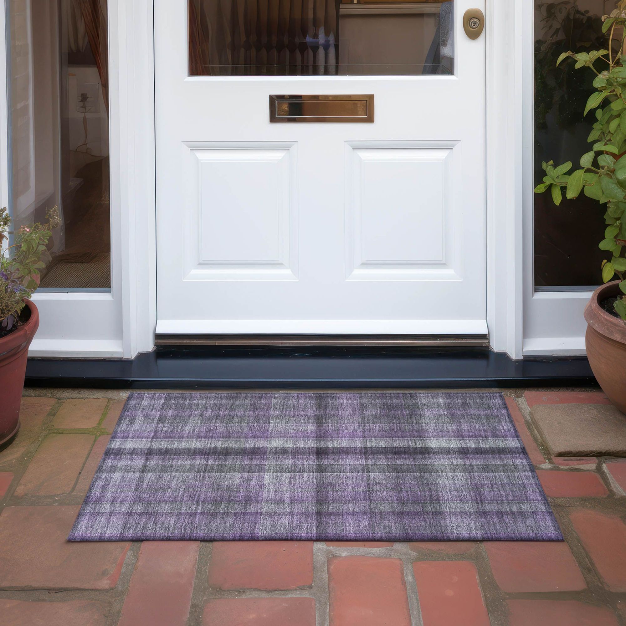 Machine Made ACN548 Purple Rugs