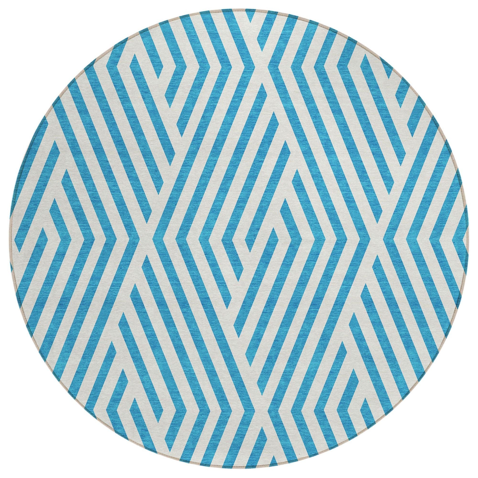 Machine Made ACN550 Teal Rugs