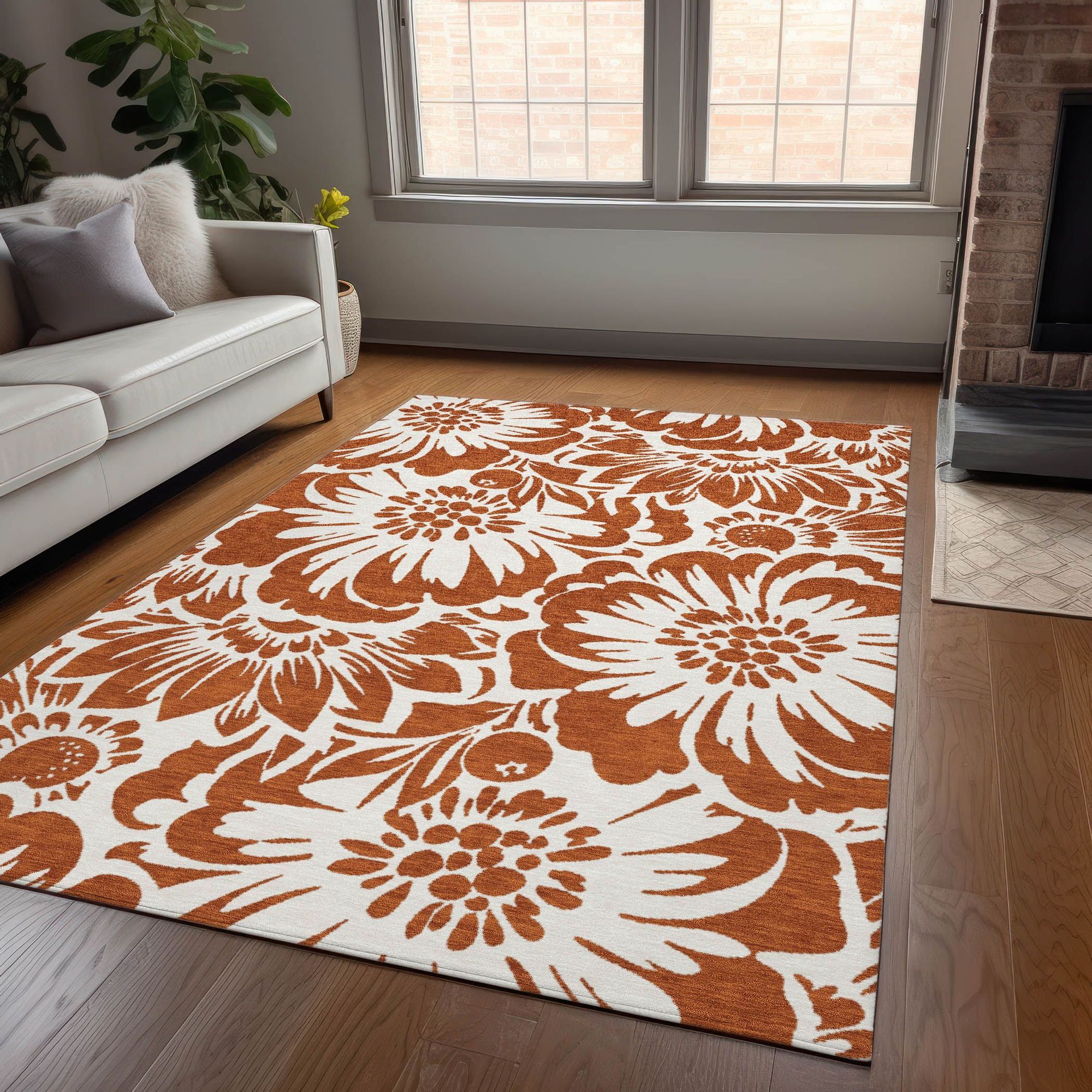 Machine Made ACN551 Paprika Orange Rugs #color_paprika orange