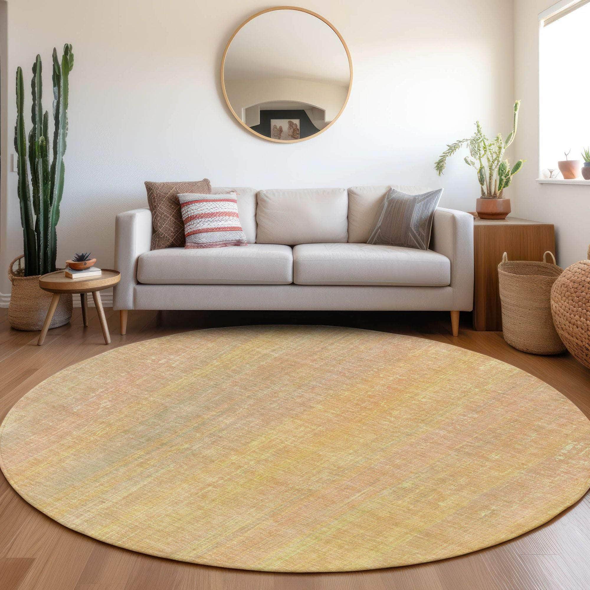 Machine Made ACN552 Blush Pink Rugs
