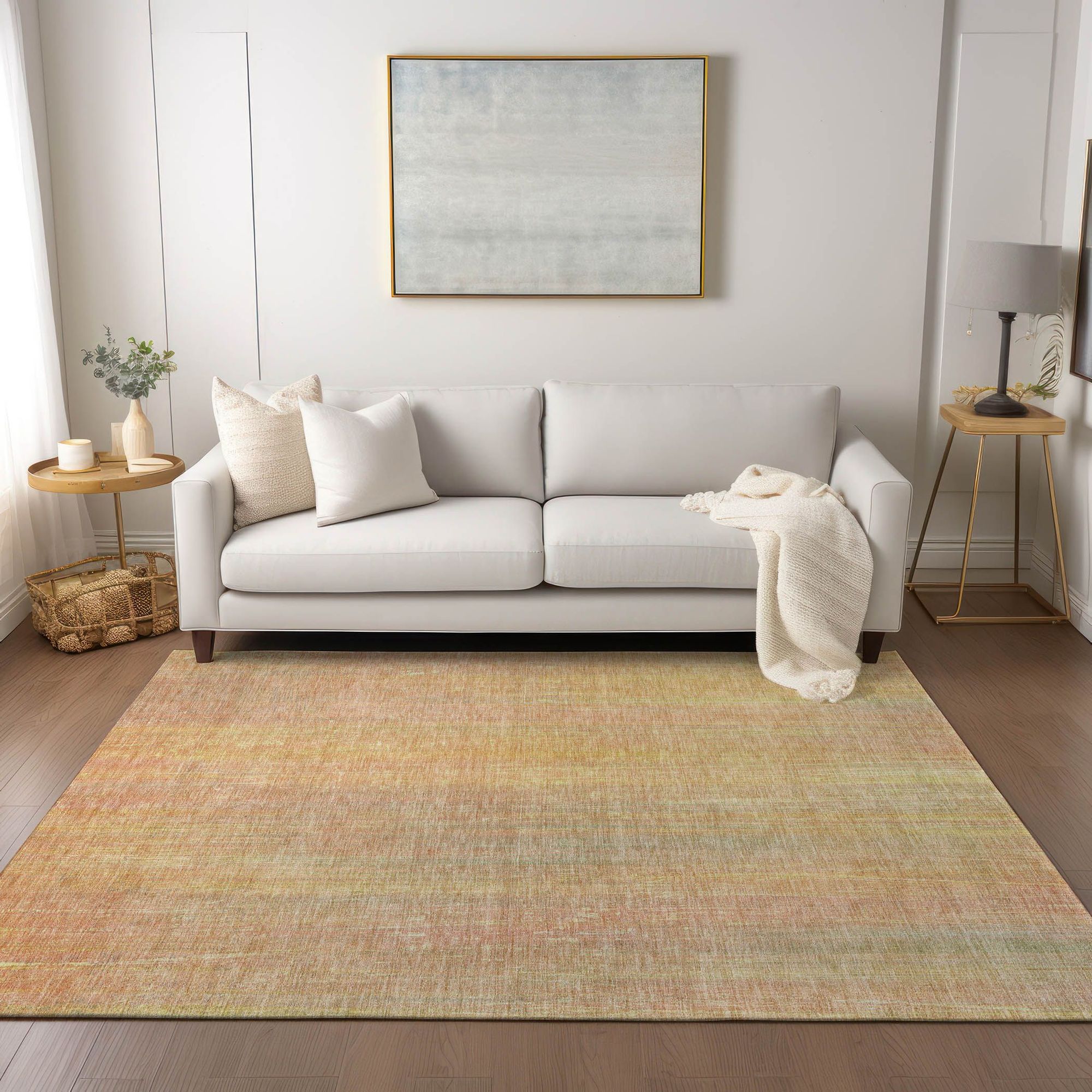 Machine Made ACN552 Blush Pink Rugs