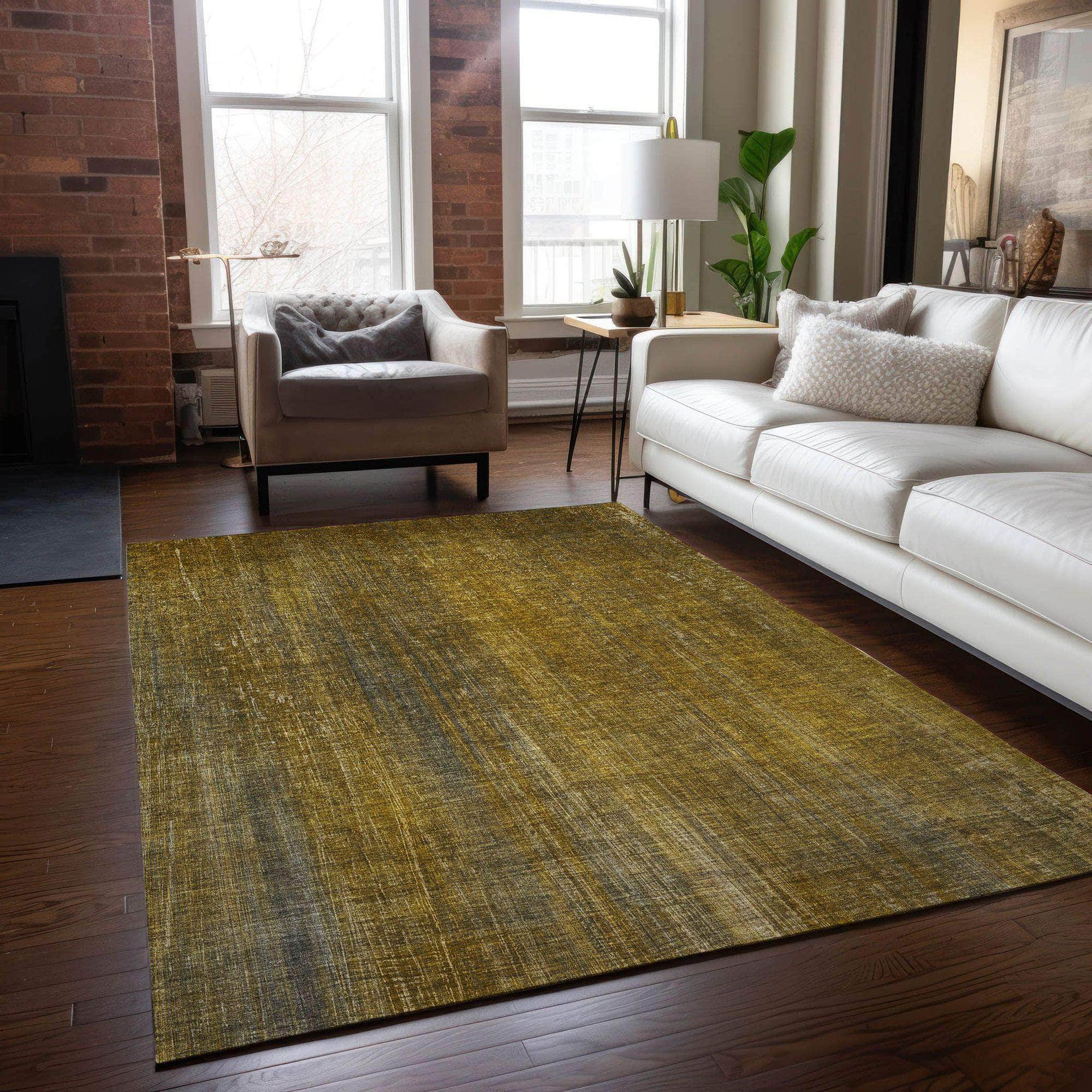 Machine Made ACN552 Chocolate Brown Rugs